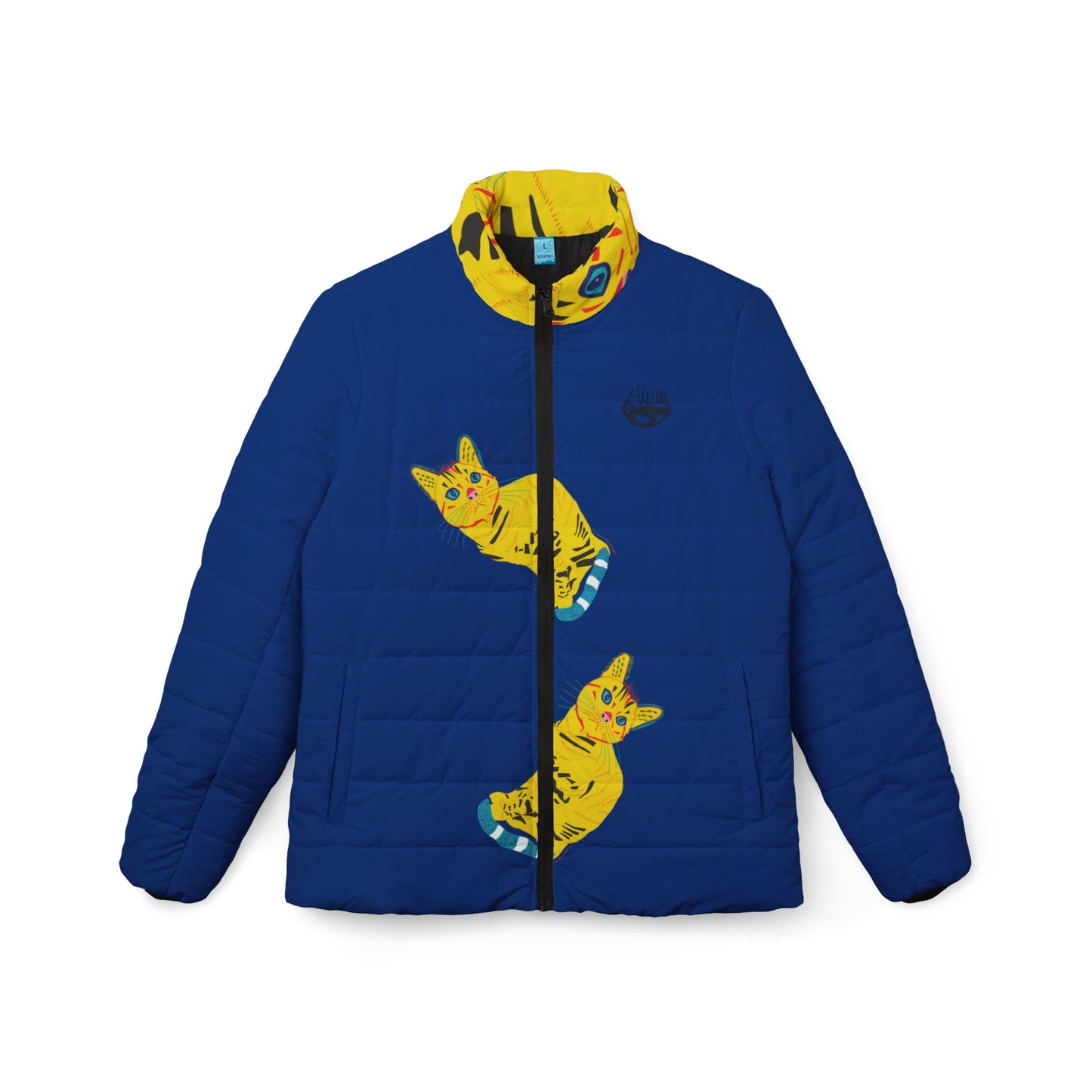 Yellow Cat Women’s Puffer Jacket (AOP)