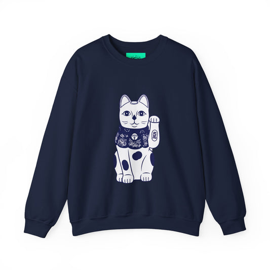 Good Luck Cat Unisex Heavy Blend™ Crewneck Sweatshirt