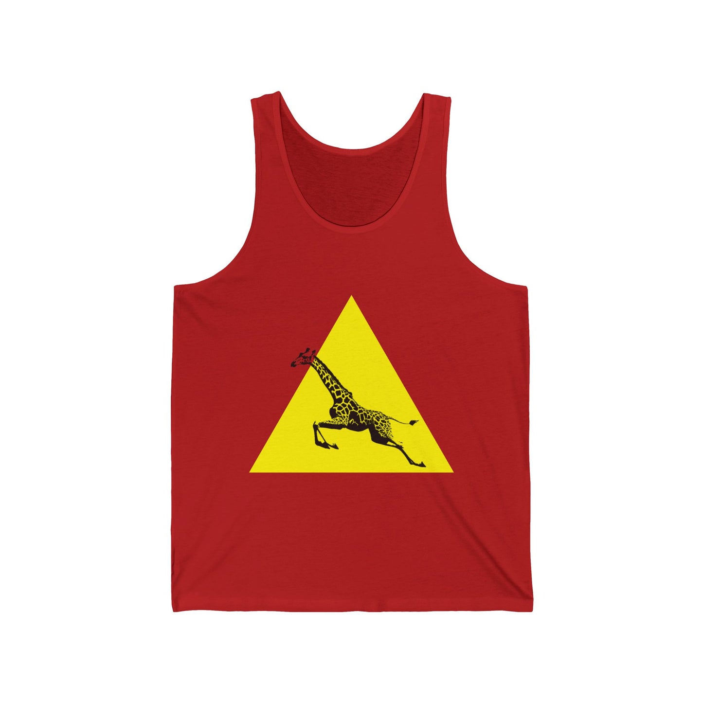 Giraffe Graphic Unisex Jersey Tank, Summer Vibes, Animal Lover Gift, Casual Wear, Vacation Top