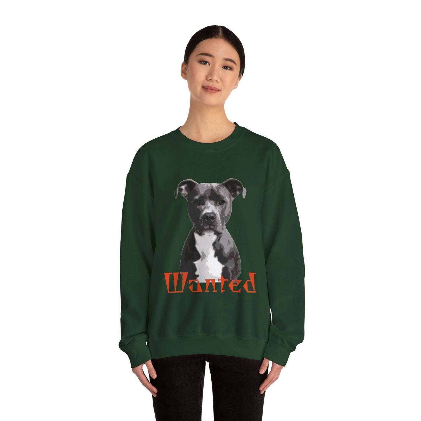 Wanted Dog Sweatshirt, Cozy Crewneck, Animal Lover Gift, Pet Enthusiast Apparel, Casual Unisex Top