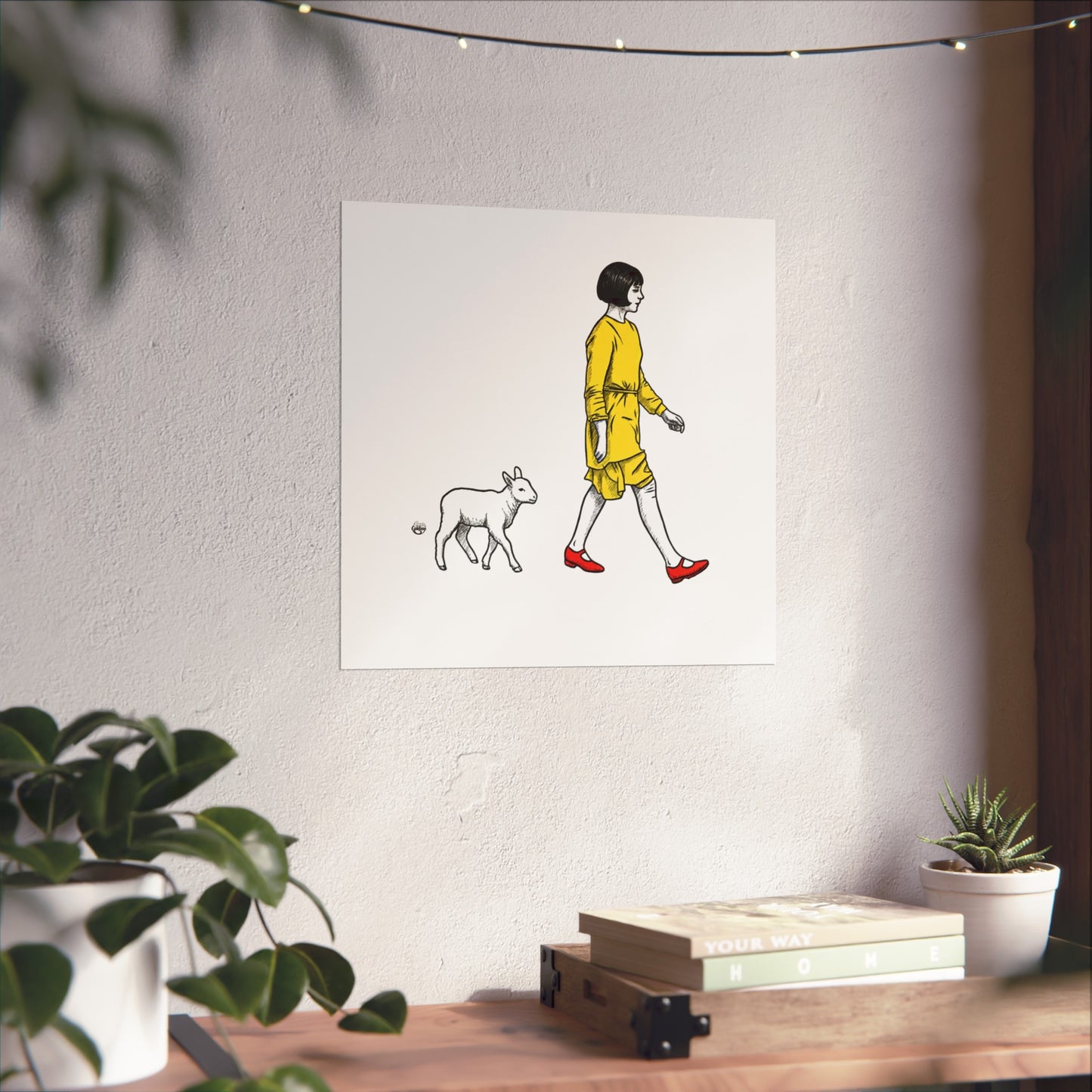 Violet and the lamb Fine Art Posters