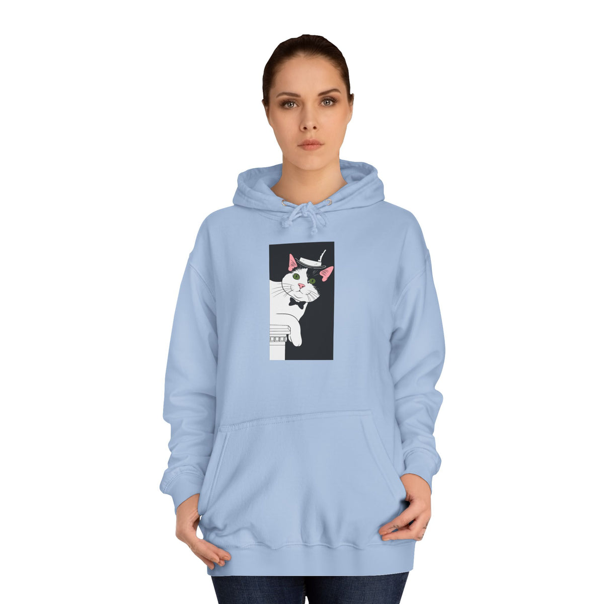 Mister Cat Unisex College Hoodie