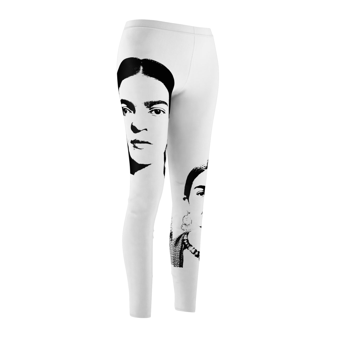 Frida Kahlo-Inspired Women's Casual Leggings - Feature Artistic AOP Design, Perfect for Yoga, Lounge, Gifts, Art Lovers, Statement Wear