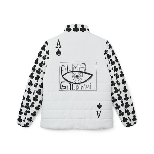Puffer Jacket — Alma Galbinni Ace of Clubs Pattern