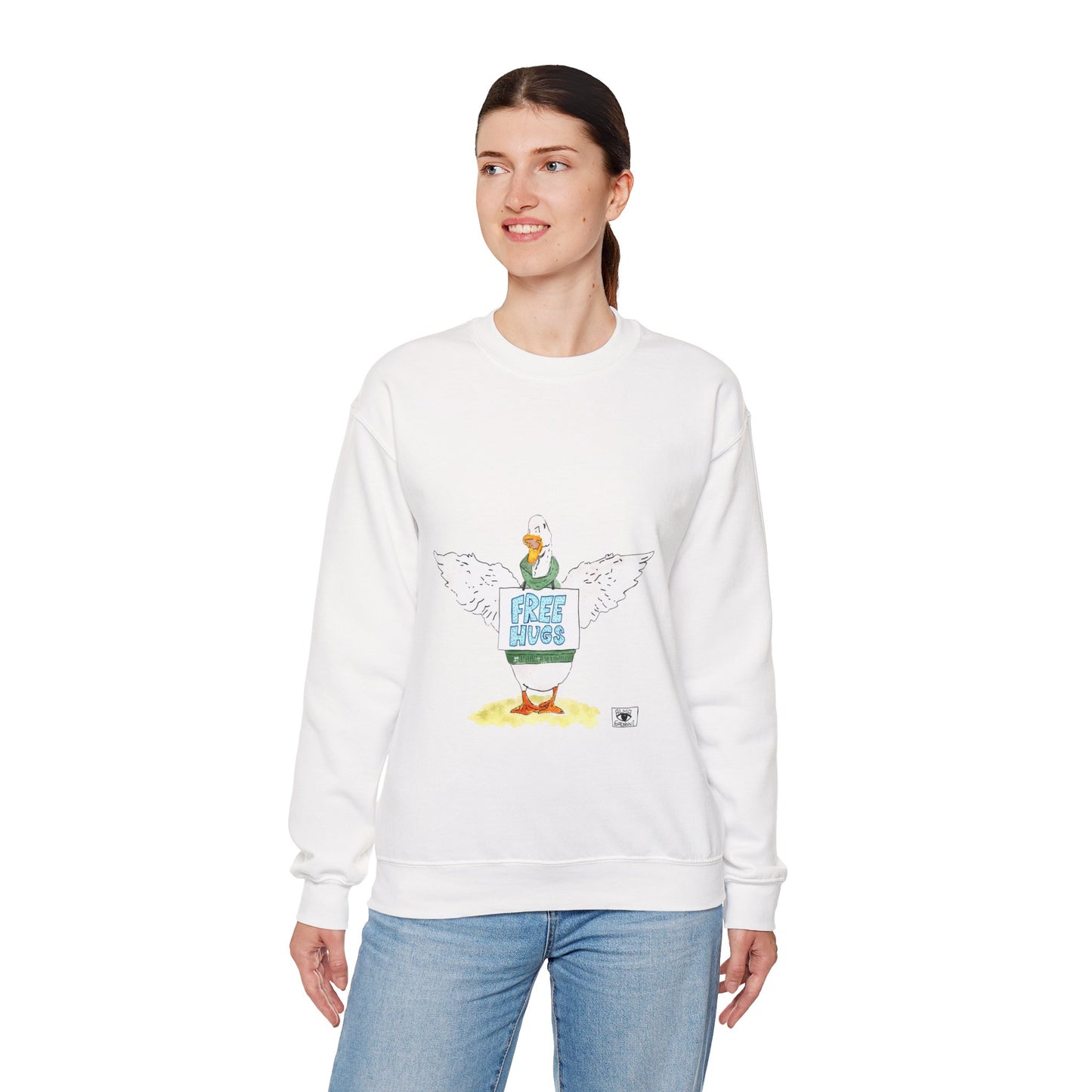 Free hug Duck Unisex Heavy Blend™ Crewneck Sweatshirt