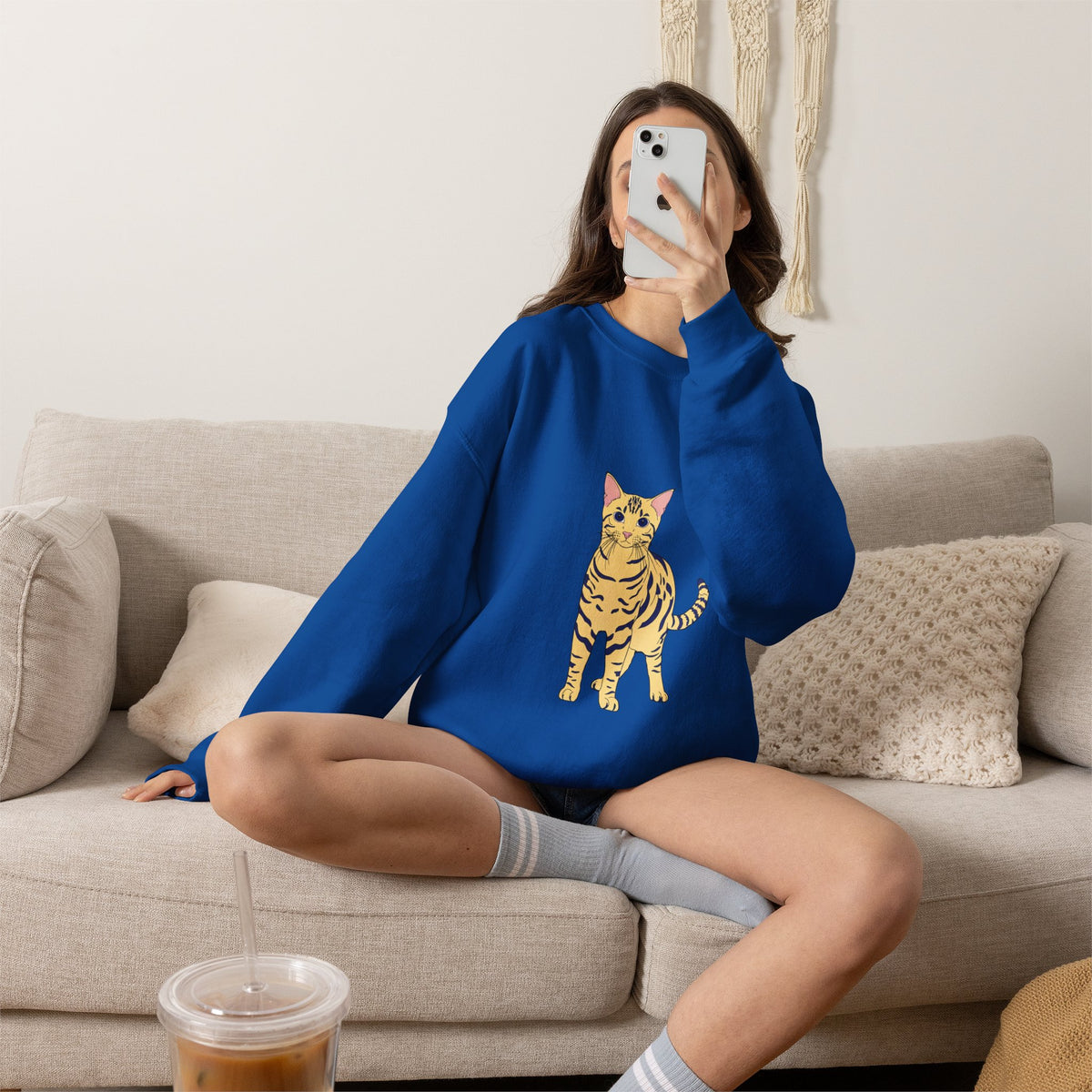 Bengal Cat cartoon Unisex Heavy Blend™ Crewneck Sweatshirt