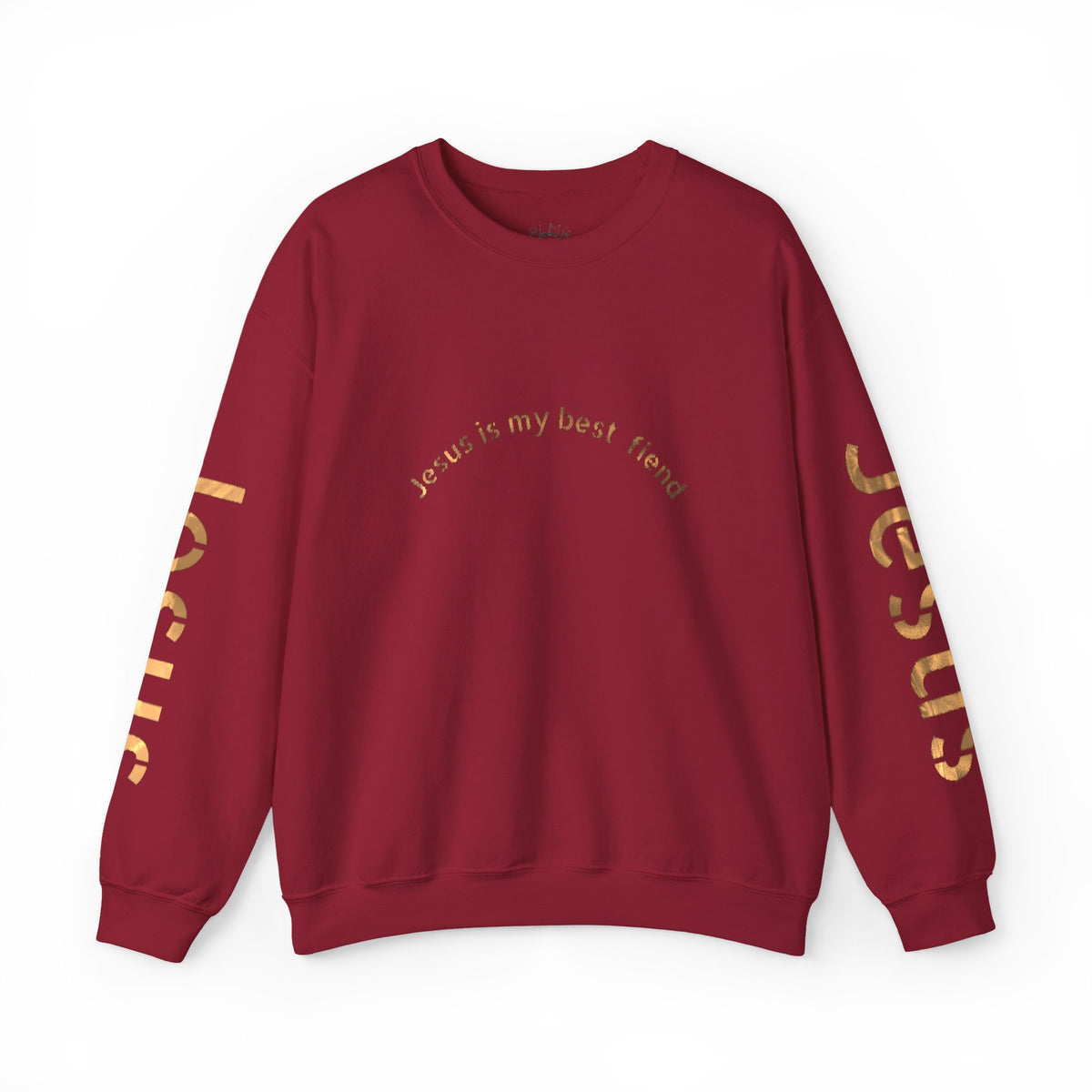 Jesus Gold Script Crewneck Sweatshirt