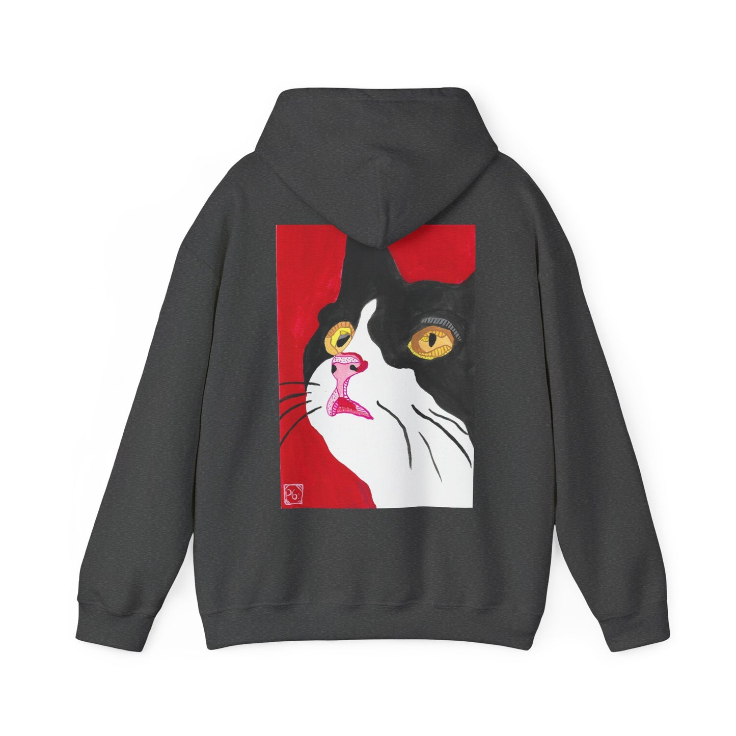 Cat Lover's Unisex Heavy Blend Hoodie - Artistic Cat Design
