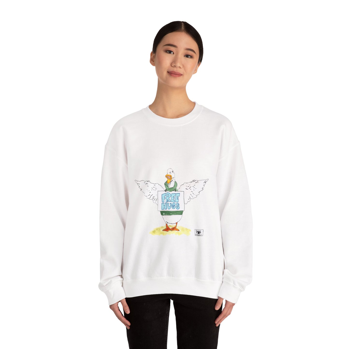 Free hug Duck Unisex Heavy Blend™ Crewneck Sweatshirt