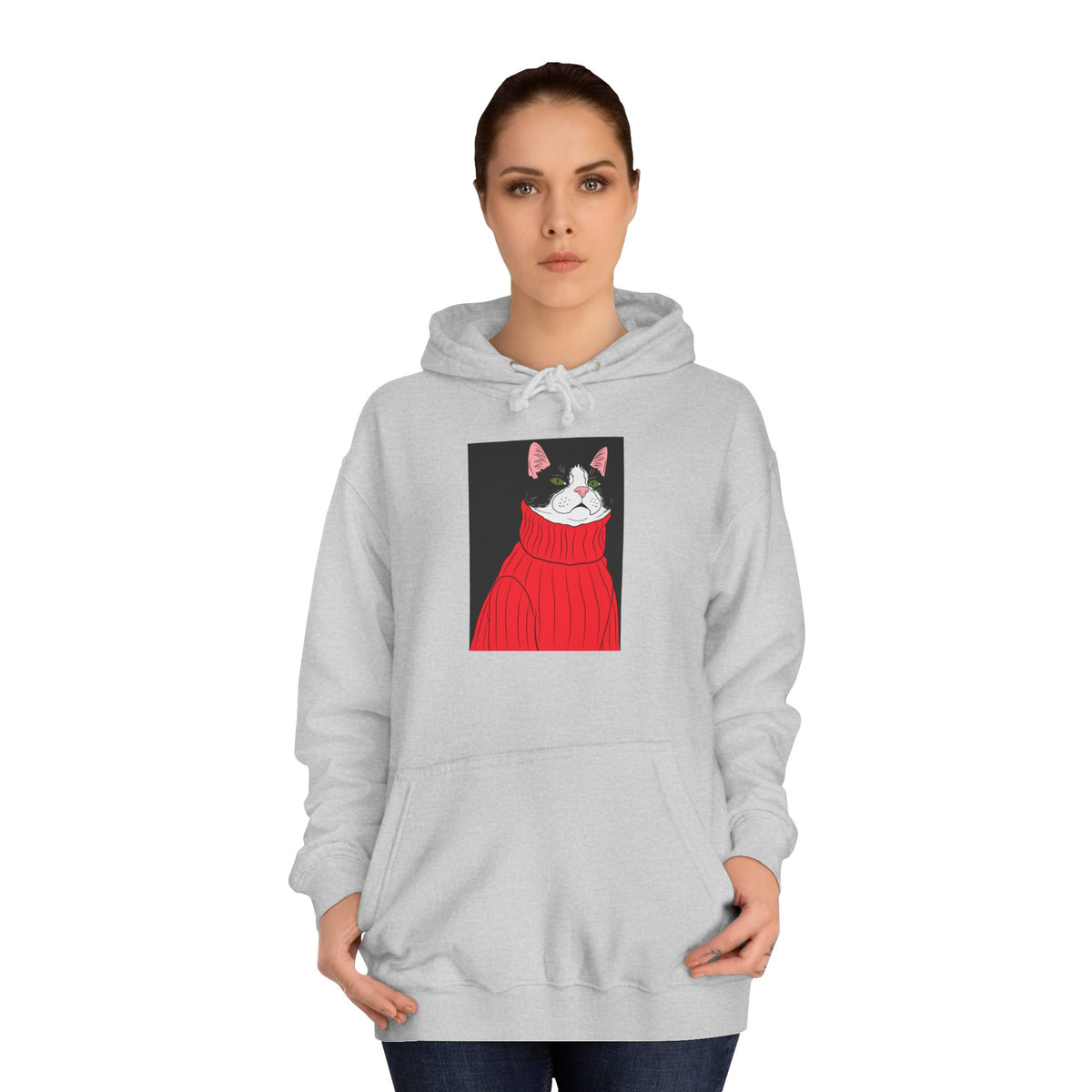 Lazy cat Unisex College Hoodie