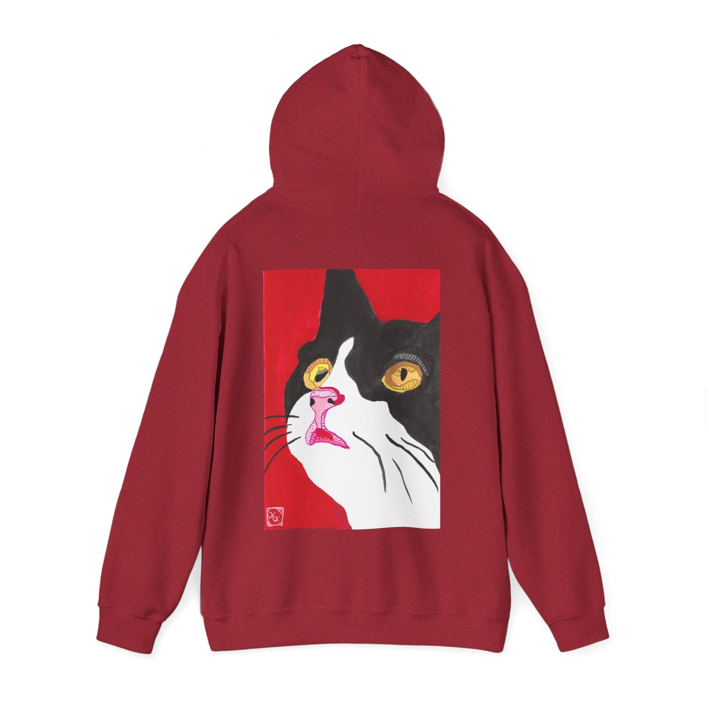 Cat Lover's Unisex Heavy Blend Hoodie - Artistic Cat Design