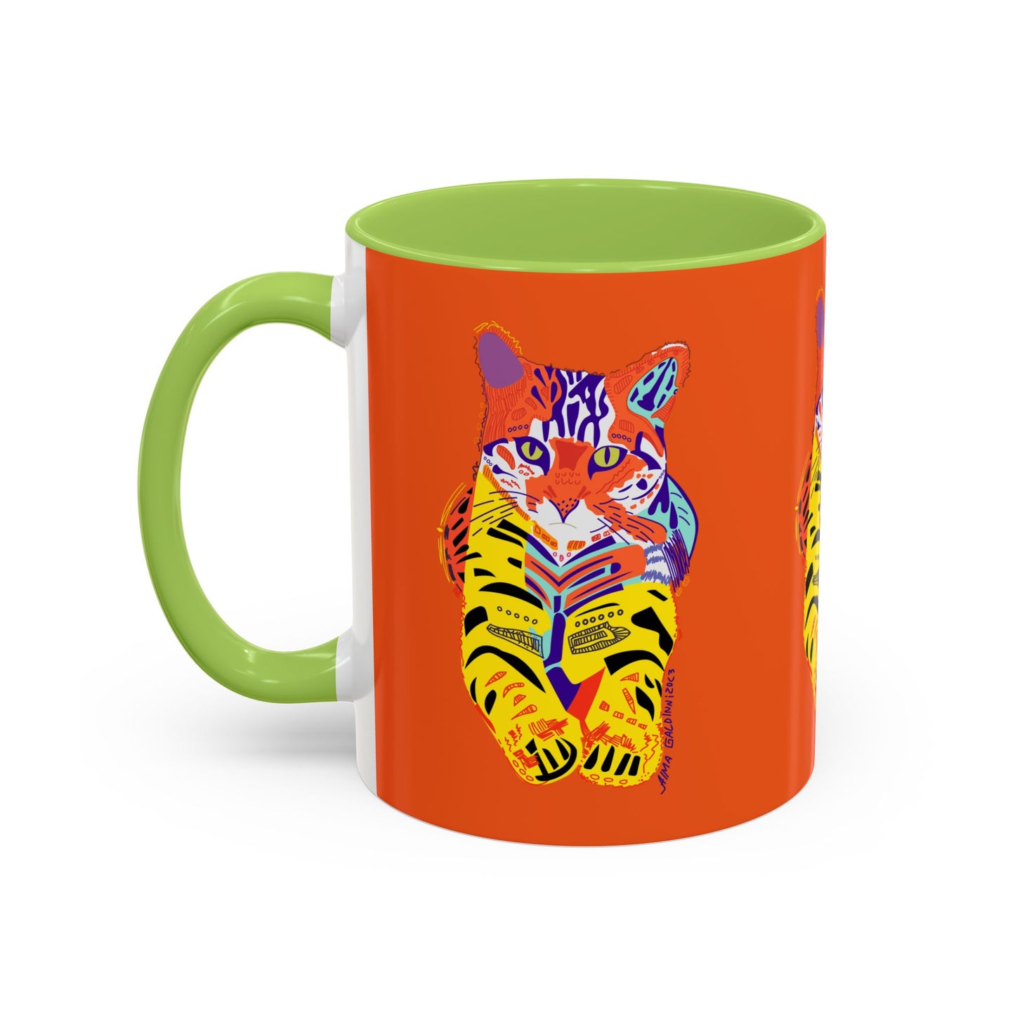 Mug - Tiger Design Accent Coffee Mug (11, 15oz)