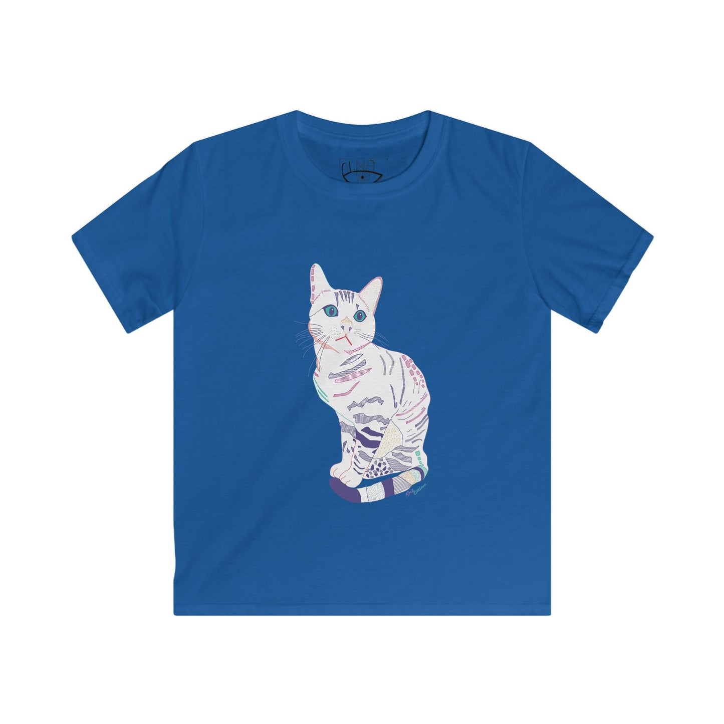 Kids Cat Graphic Tee — Pastel Kitten Illustration T-Shirt for Girls & Boys