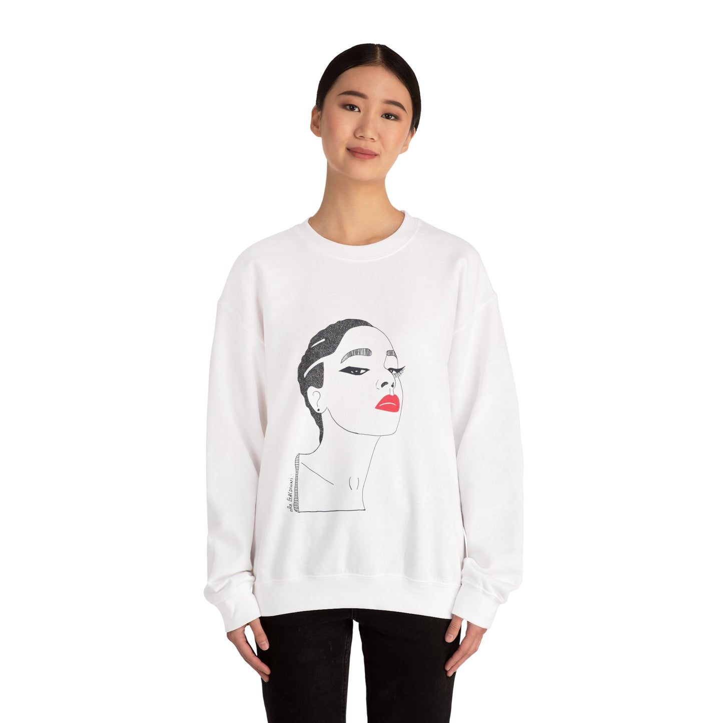Chic Artistry Crewneck Sweatshirt - Fashionable Oversized Top, Gift for Her, Casual Streetwear, Cozy Lounge Wear, Unique Graphic Sweatshirt