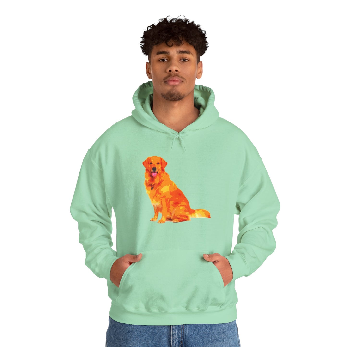 Vibrant Golden Retriever Hoodie, Pet Lover Gift, Cozy Sweatshirt, Animal Art Apparel, Dog Mom Outfit, Christmas Wear, Cute Canine Fashion