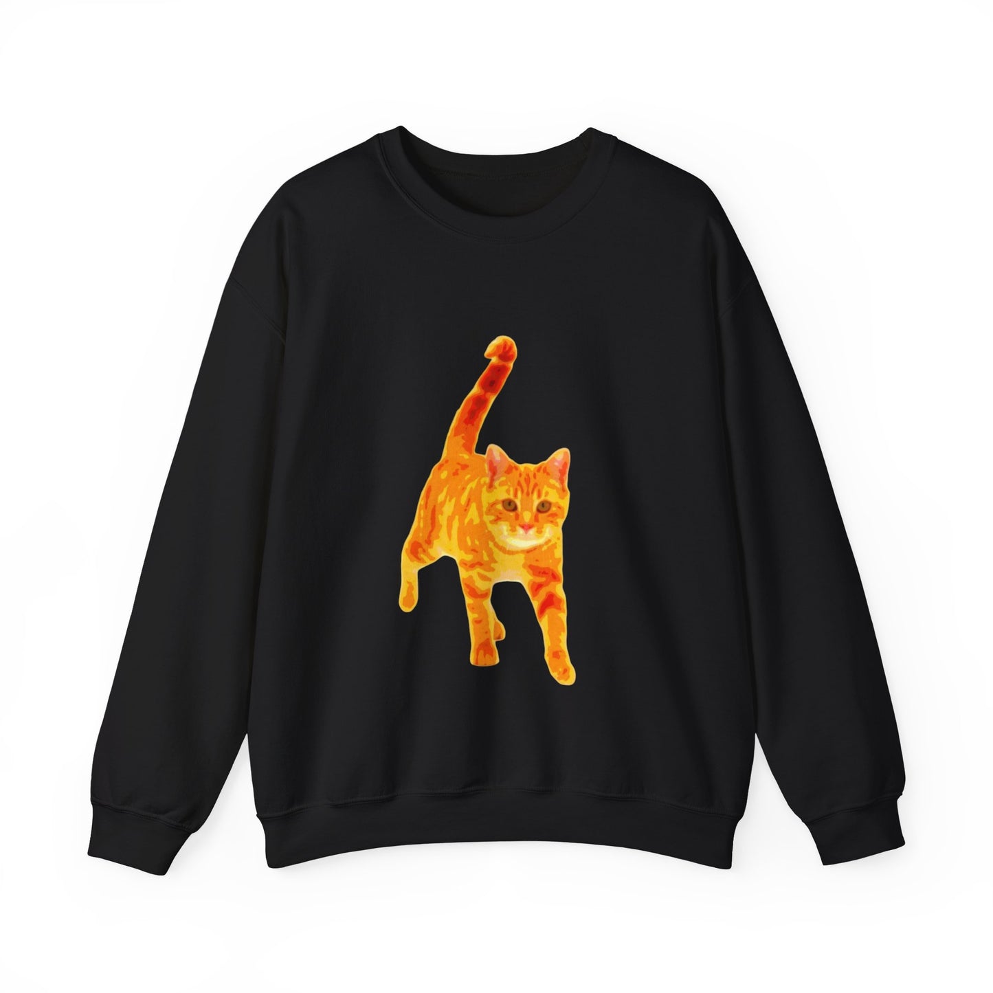 Cat Lover's Cozy Crewneck Sweatshirt - Perfect Gift for Pet Owners, Animal Lovers, Casual Wear, Birthdays, Cat-Themed Apparel