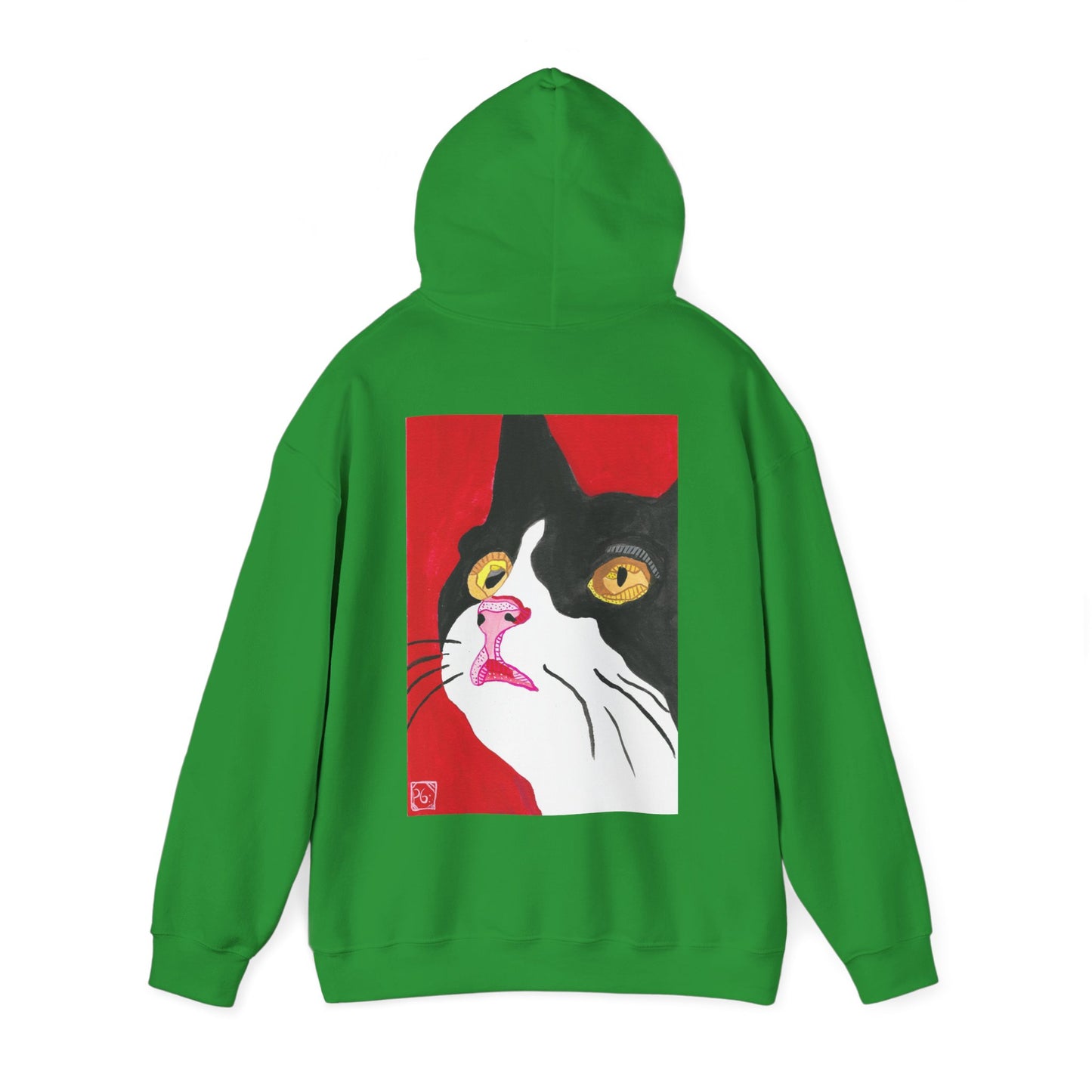Cat Lover's Unisex Heavy Blend Hoodie - Artistic Cat Design