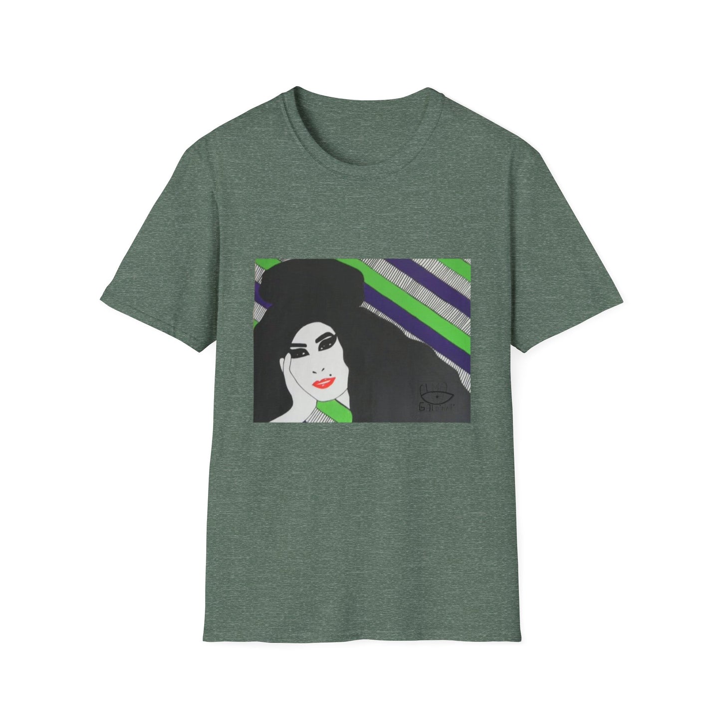 Artistic Amy Portrait T-Shirt, Casual Wear, Unique Gift, Pop Culture Apparel, Unisex Fashion, Everyday Comfort