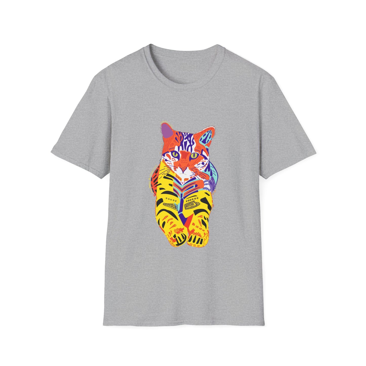 Vibrant Tiger Graphic Unisex Softstyle T-Shirt