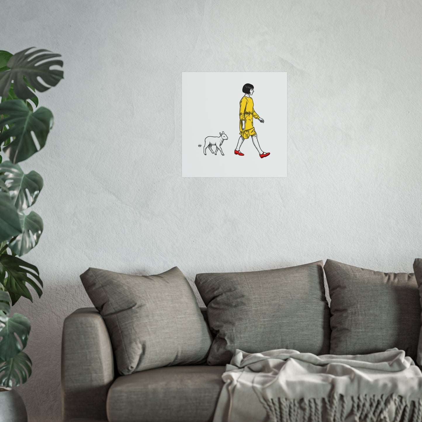 Violet and the lamb Fine Art Posters