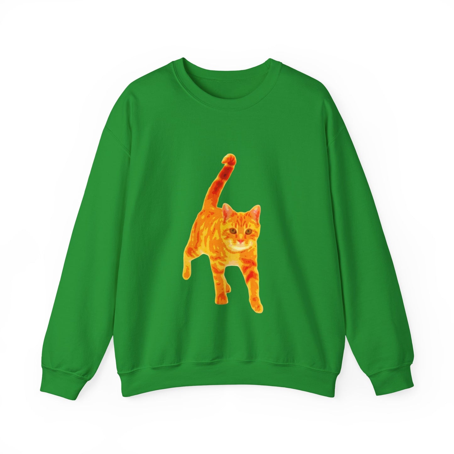 Cat Lover's Cozy Crewneck Sweatshirt - Perfect Gift for Pet Owners, Animal Lovers, Casual Wear, Birthdays, Cat-Themed Apparel