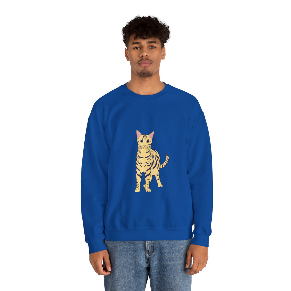 Bengal Cat cartoon Unisex Heavy Blend™ Crewneck Sweatshirt