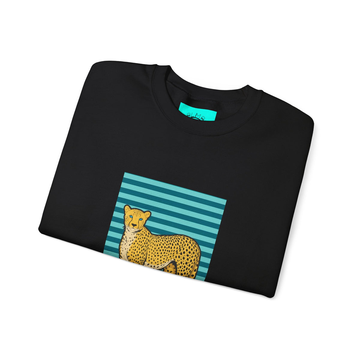 Cheetah in pink boots Unisex Heavy Blend™ Crewneck Sweatshirt