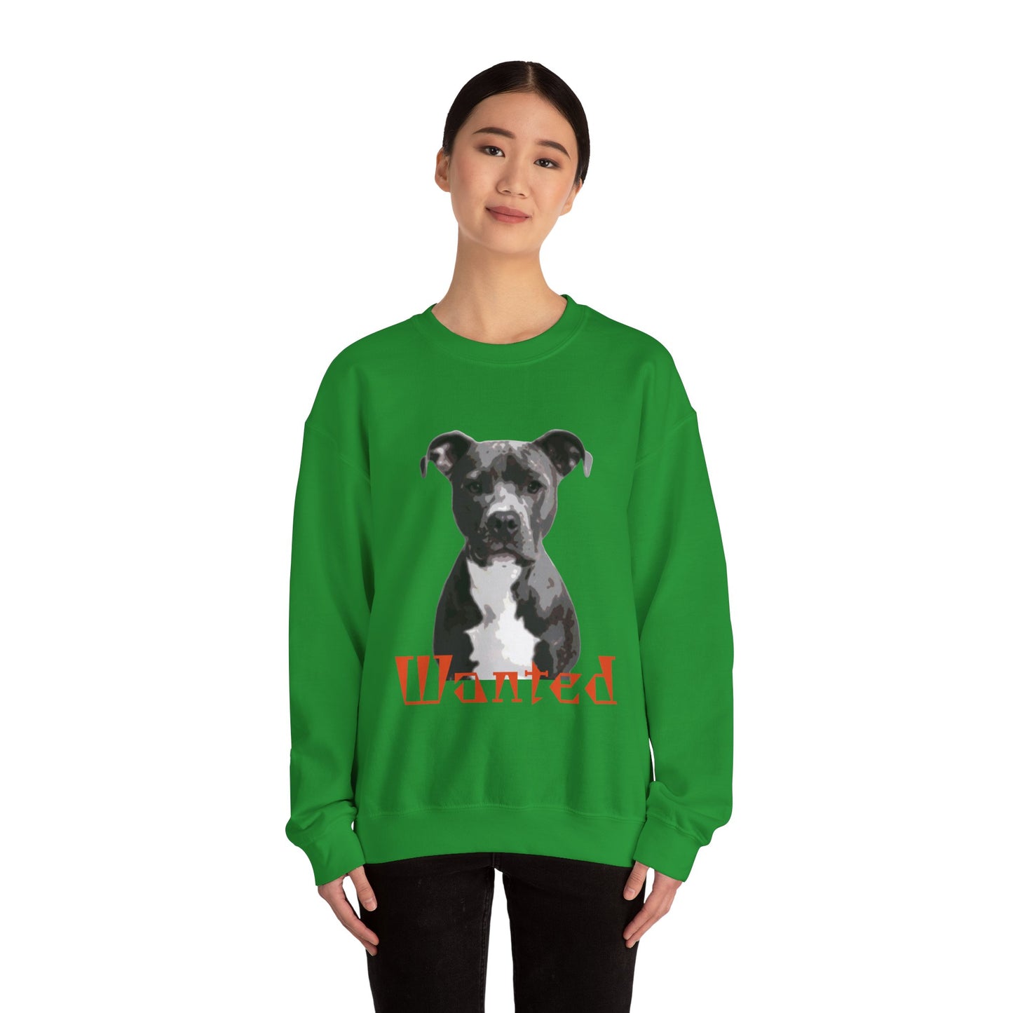 Wanted Dog Sweatshirt, Cozy Crewneck, Animal Lover Gift, Pet Enthusiast Apparel, Casual Unisex Top