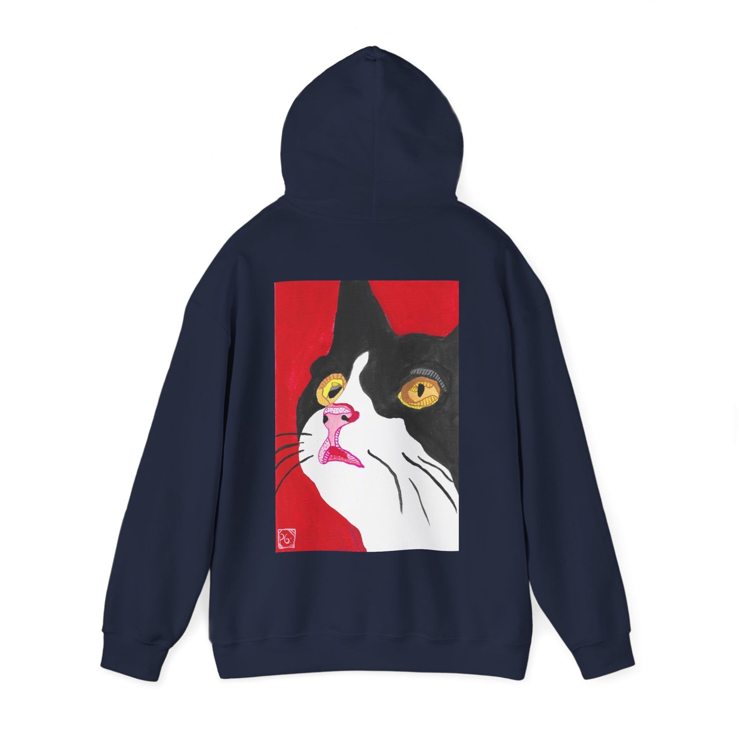Cat Lover's Unisex Heavy Blend Hoodie - Artistic Cat Design