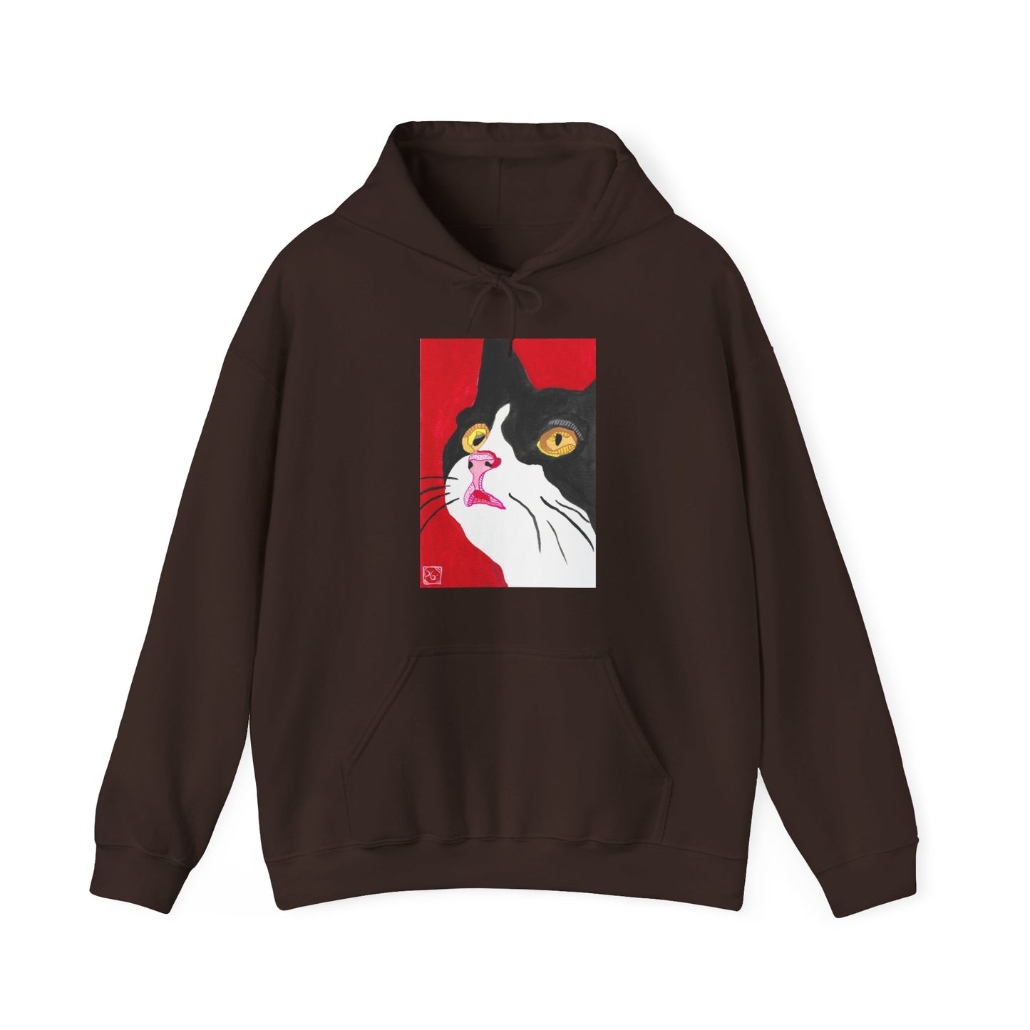Cat Lover's Unisex Heavy Blend Hoodie - Artistic Cat Design