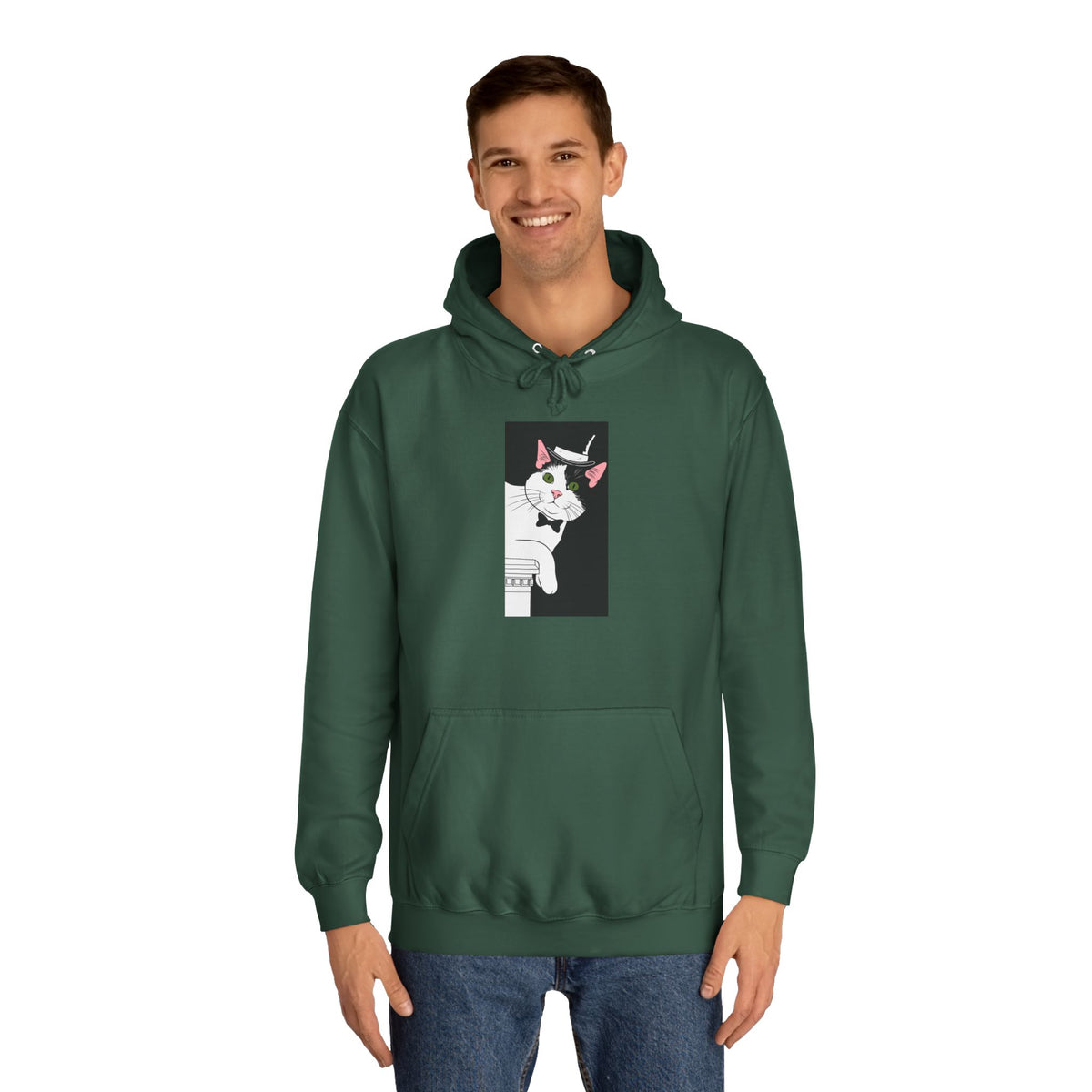 Mister Cat Unisex College Hoodie