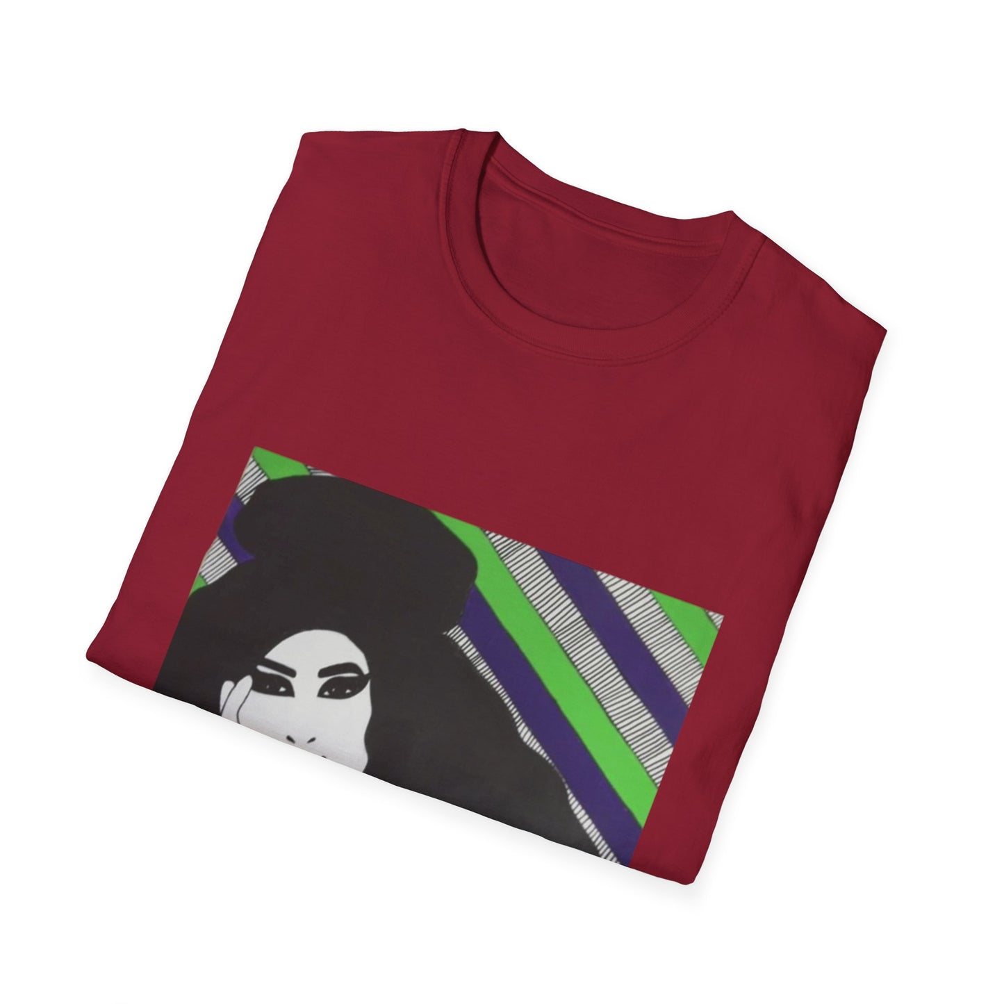 Artistic Amy Portrait T-Shirt, Casual Wear, Unique Gift, Pop Culture Apparel, Unisex Fashion, Everyday Comfort
