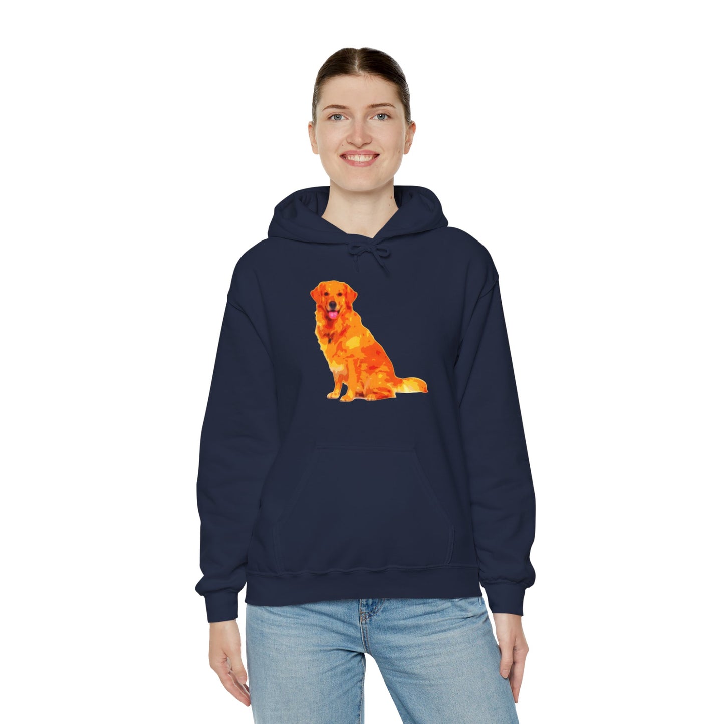 Vibrant Golden Retriever Hoodie, Pet Lover Gift, Cozy Sweatshirt, Animal Art Apparel, Dog Mom Outfit, Christmas Wear, Cute Canine Fashion