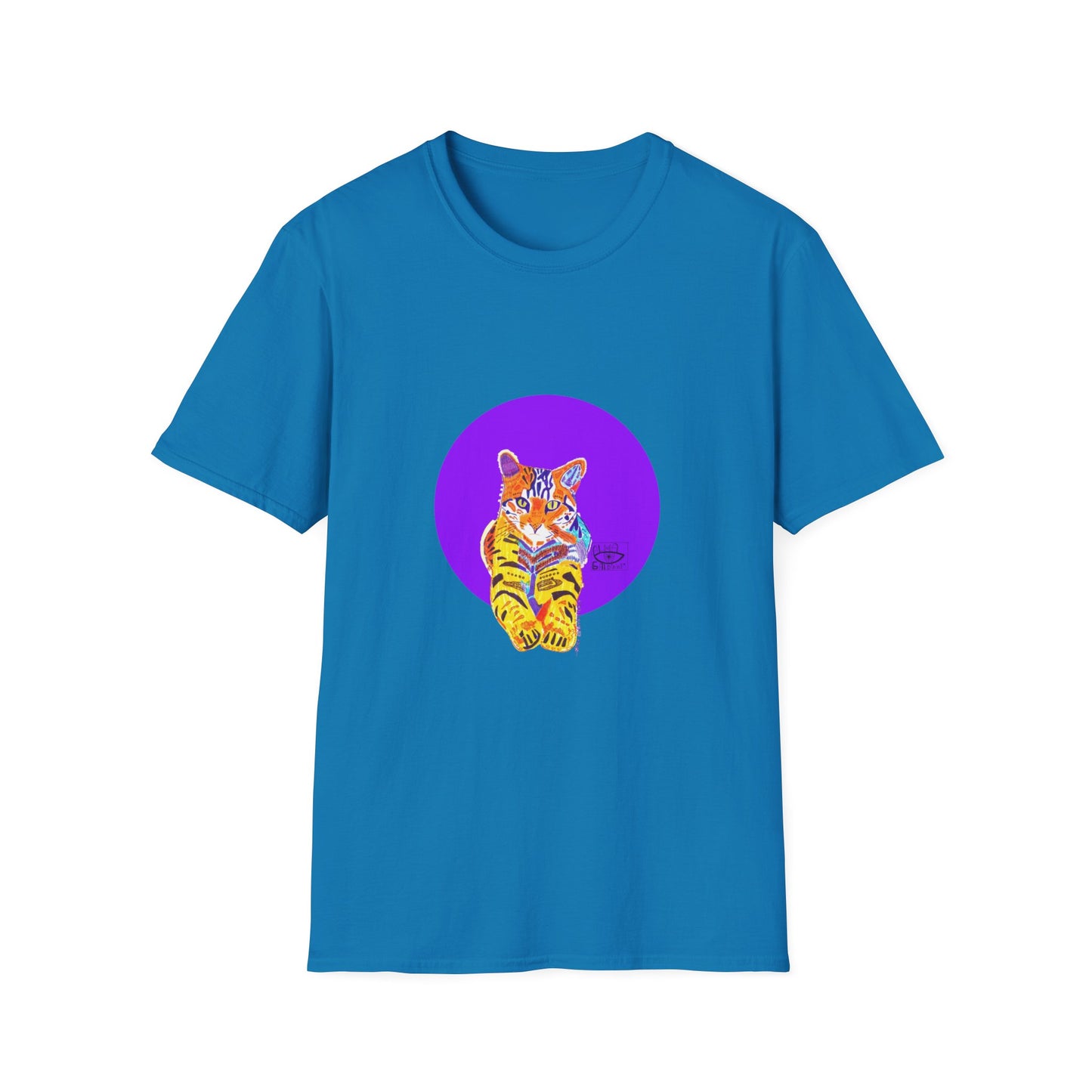 Vibrant Tiger Graphic T-Shirt, Colorful Art Tee for Animal Lovers, Unique Gift for Birthdays and Special Occasions, Unisex Softstyle Tee