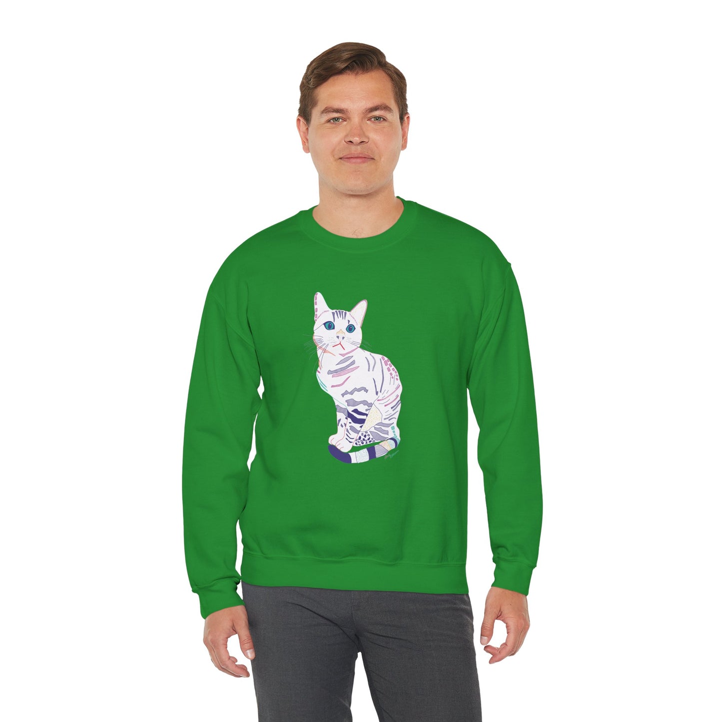 White Cat Unisex Heavy Blend™ Crewneck Sweatshirt