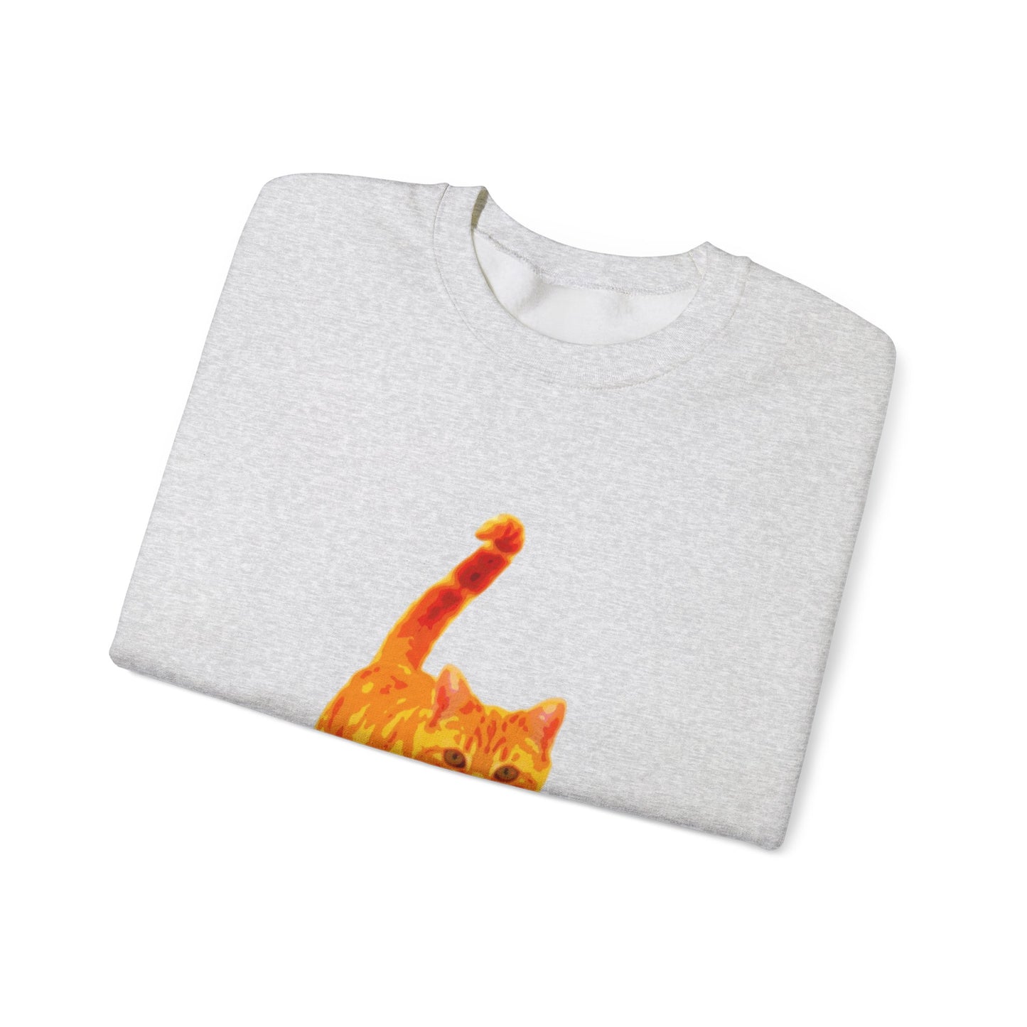 Cat Lover's Cozy Crewneck Sweatshirt - Perfect Gift for Pet Owners, Animal Lovers, Casual Wear, Birthdays, Cat-Themed Apparel