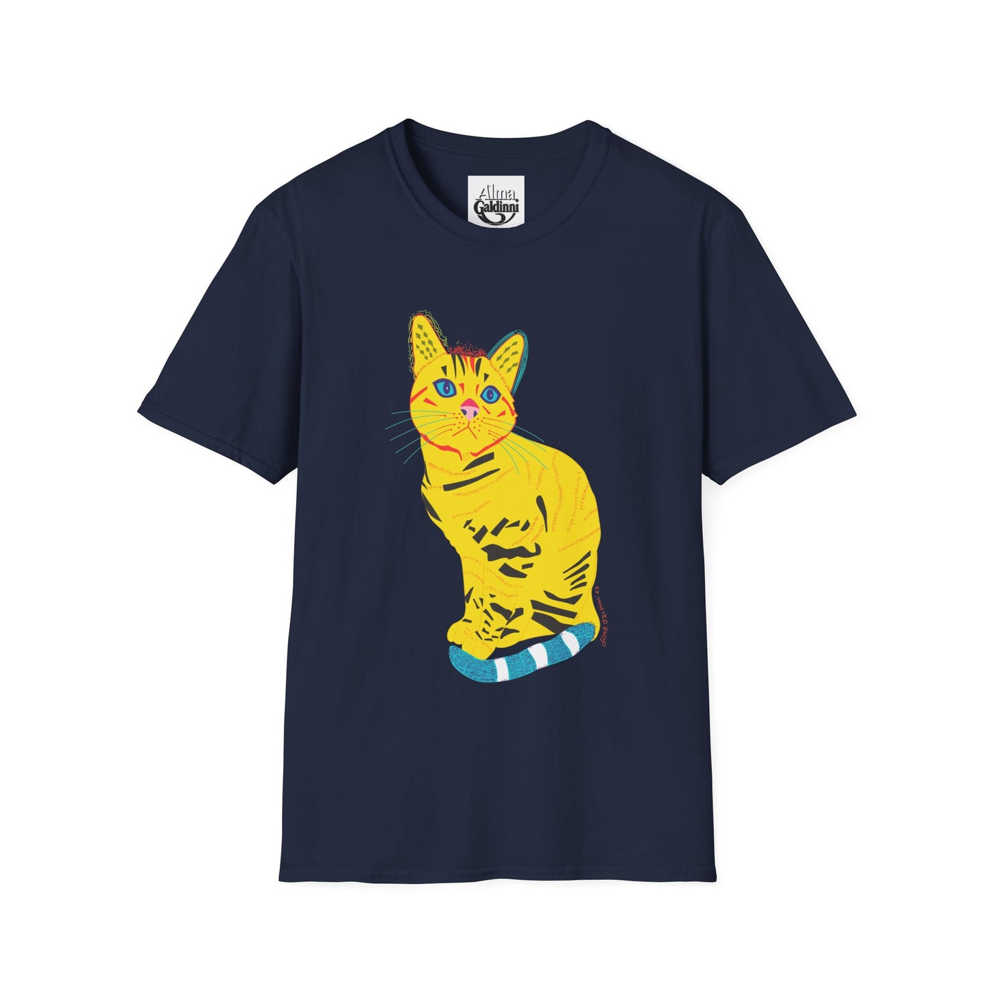Yellow Cat Unisex Softstyle T-Shirt