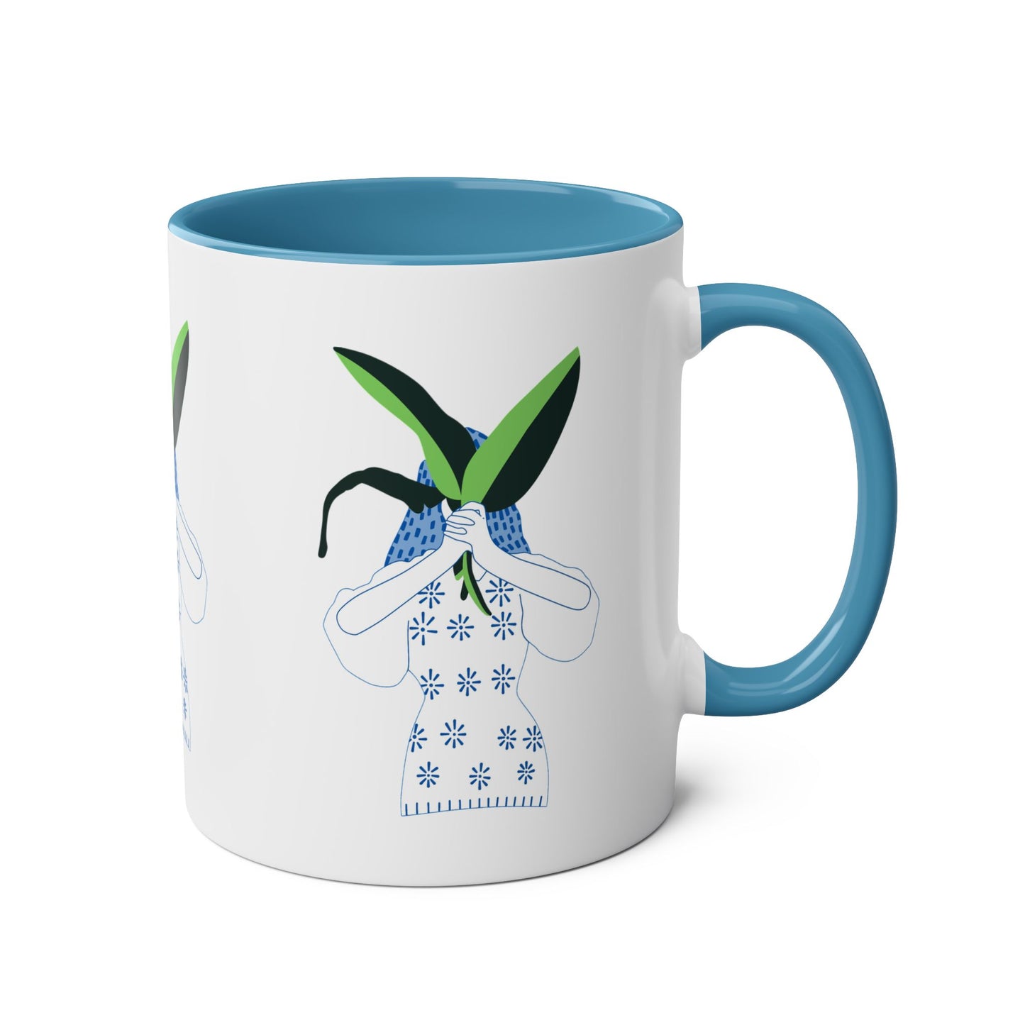 Mother Nature Two-Tone Coffee Mugs, 11oz