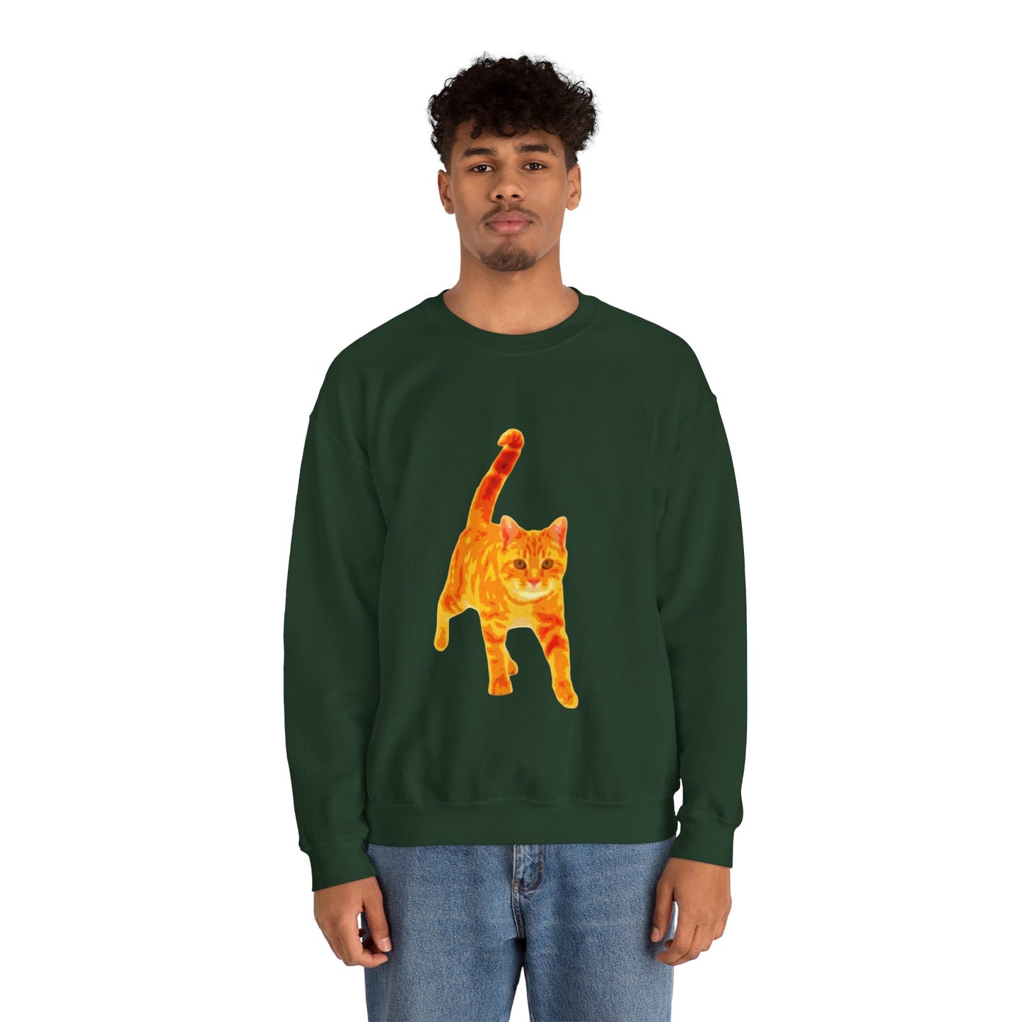 Cat Lover's Cozy Crewneck Sweatshirt - Perfect Gift for Pet Owners, Animal Lovers, Casual Wear, Birthdays, Cat-Themed Apparel
