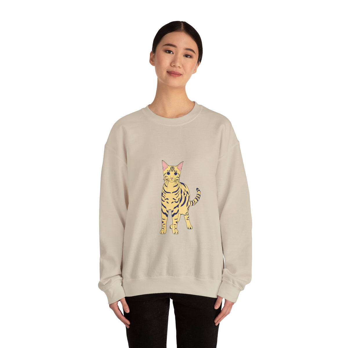 Bengal Cat cartoon Unisex Heavy Blend™ Crewneck Sweatshirt