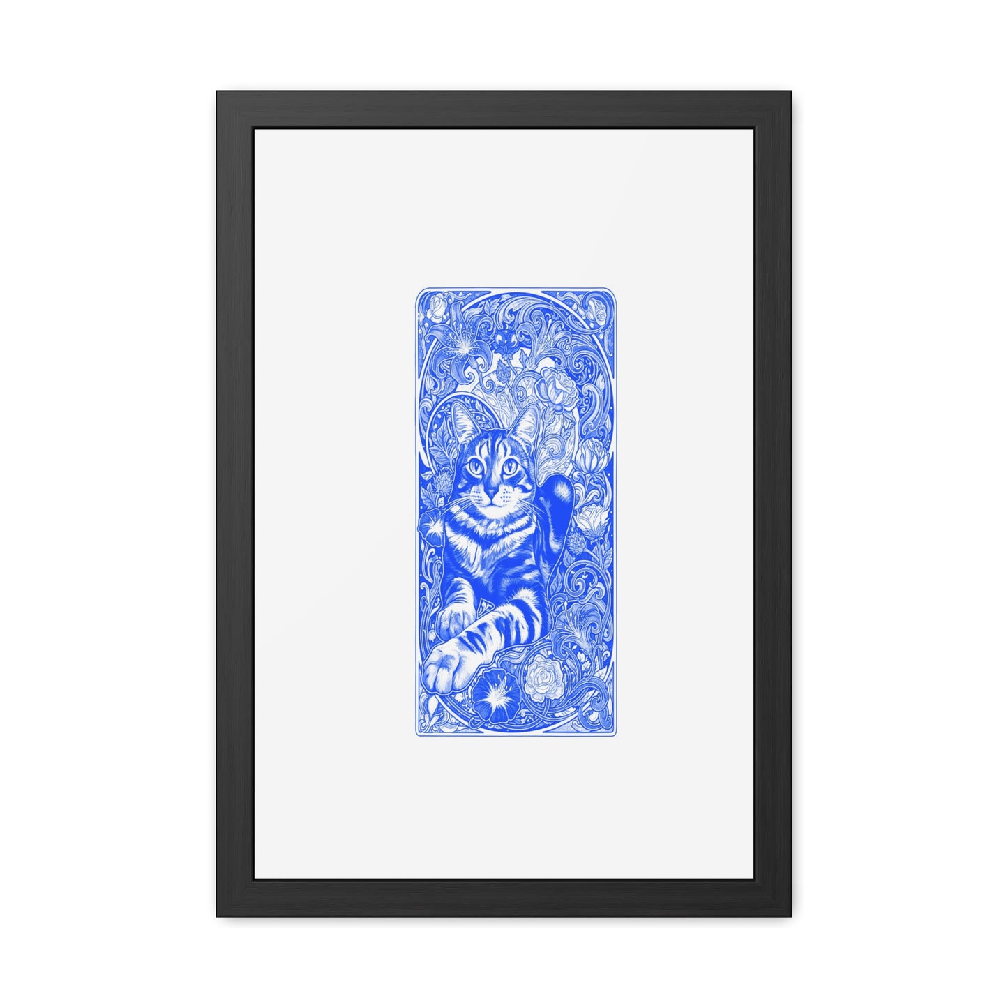 Art Nouveaux Cat Framed Posters