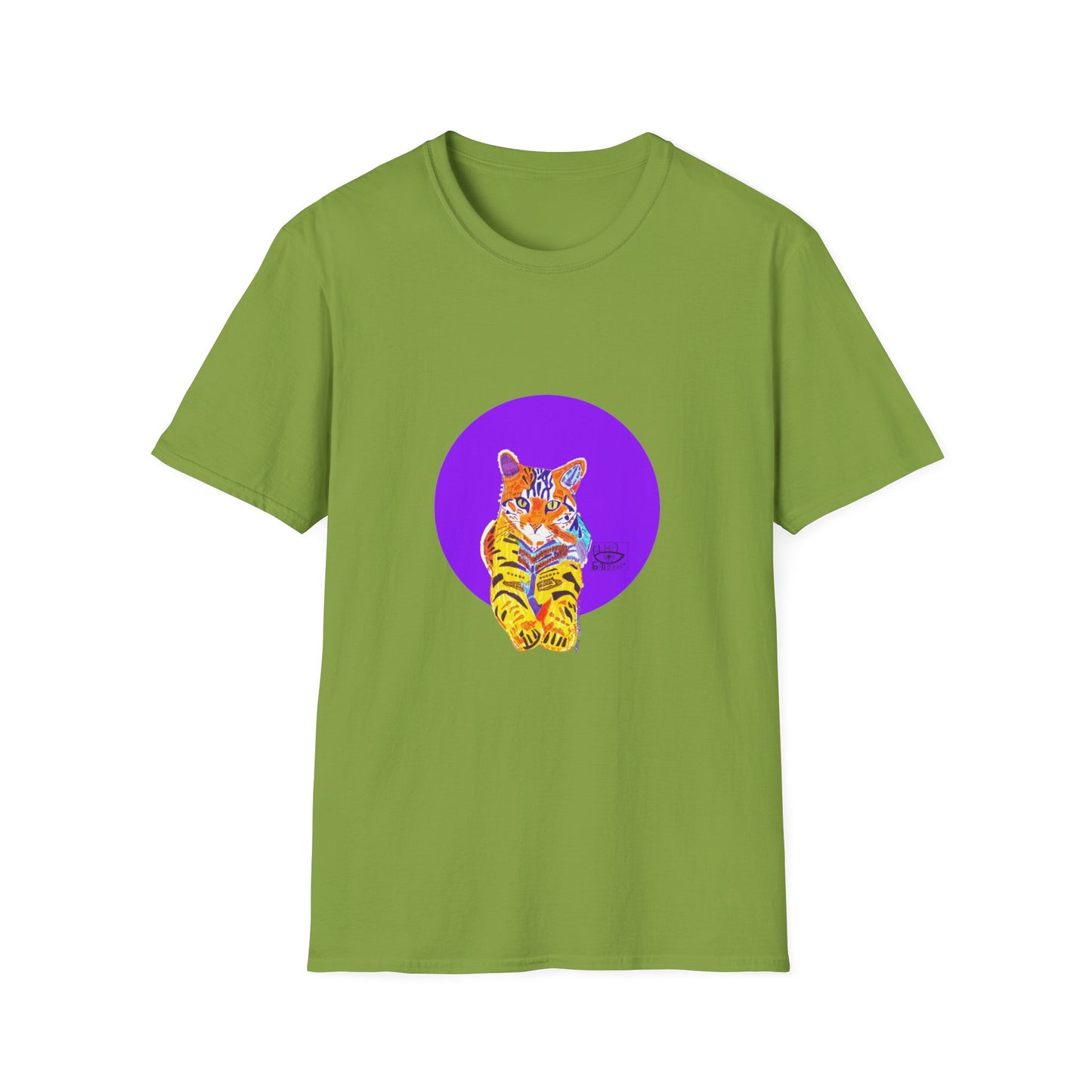 Vibrant Tiger Graphic T-Shirt, Colorful Art Tee for Animal Lovers, Unique Gift for Birthdays and Special Occasions, Unisex Softstyle Tee