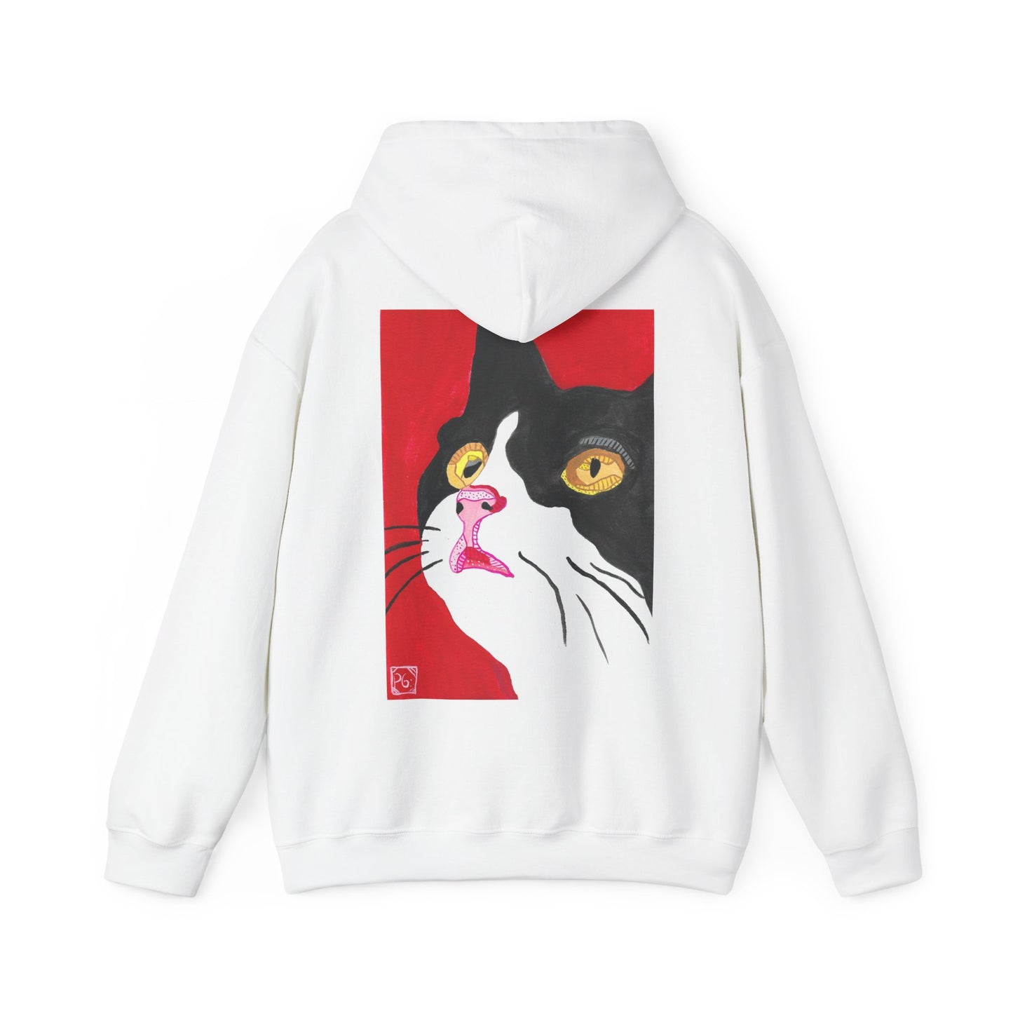 Cat Lover's Unisex Heavy Blend Hoodie - Artistic Cat Design
