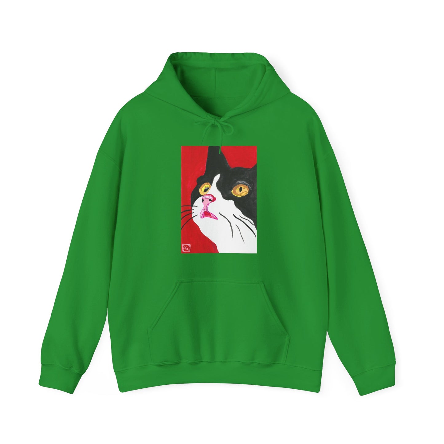 Cat Lover's Unisex Heavy Blend Hoodie - Artistic Cat Design