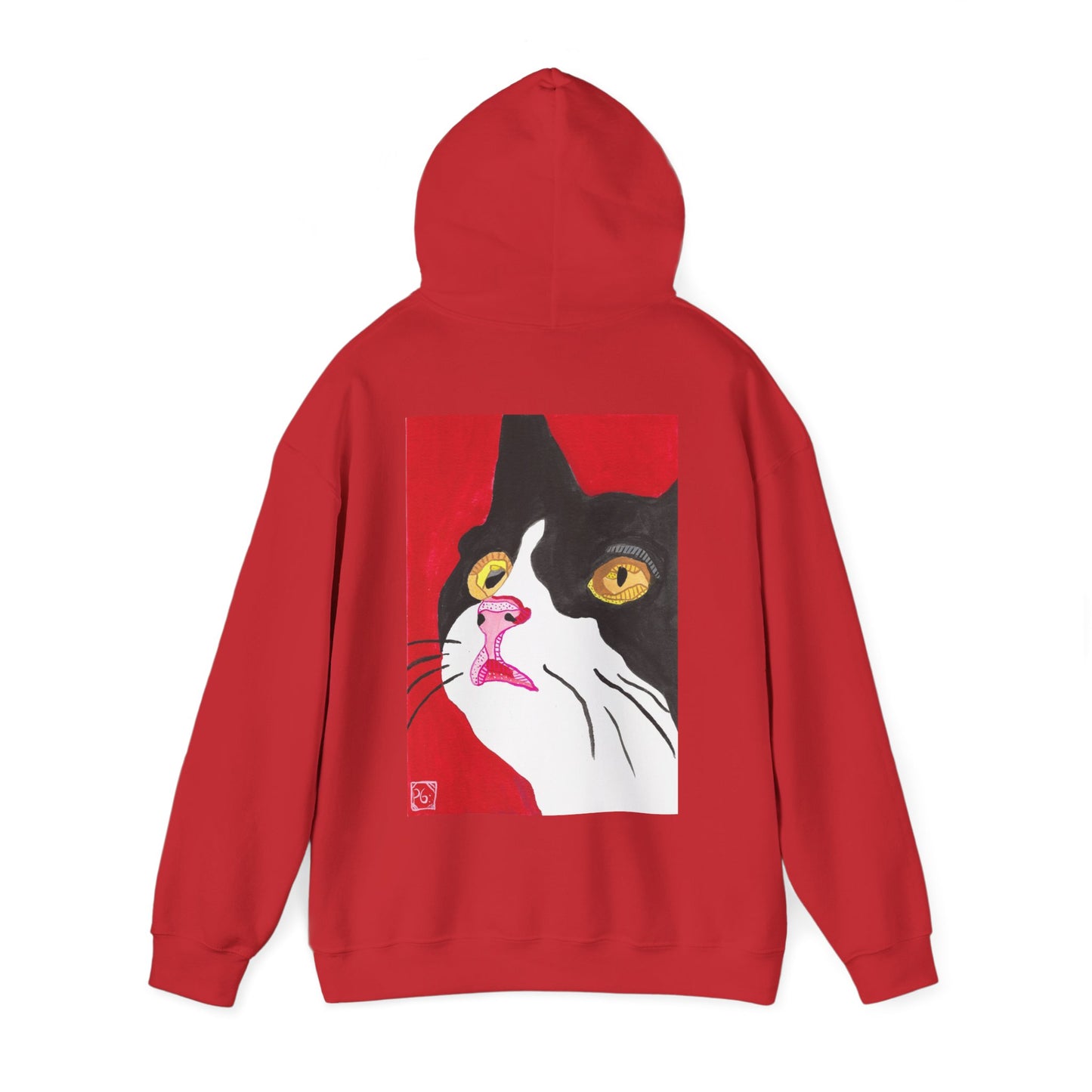 Cat Lover's Unisex Heavy Blend Hoodie - Artistic Cat Design