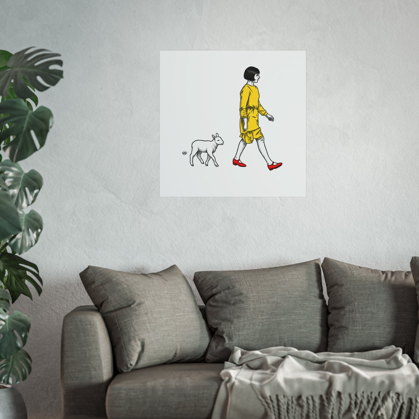 Violet and the lamb Fine Art Posters