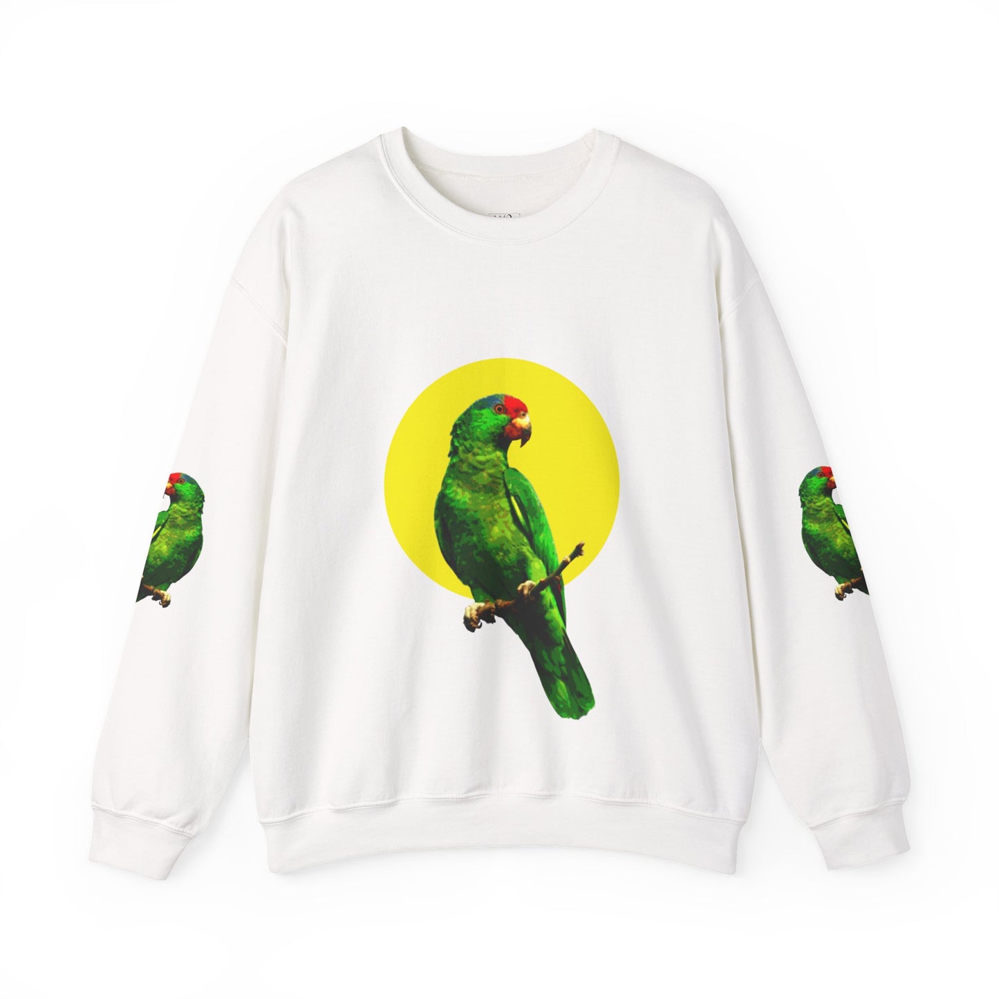 Vibrant Parrot Sweatshirt, Colorful Bird Apparel, Nature Lover Gift, Animal Print Crewneck, Casual Wear, Eco-Friendly Fashion