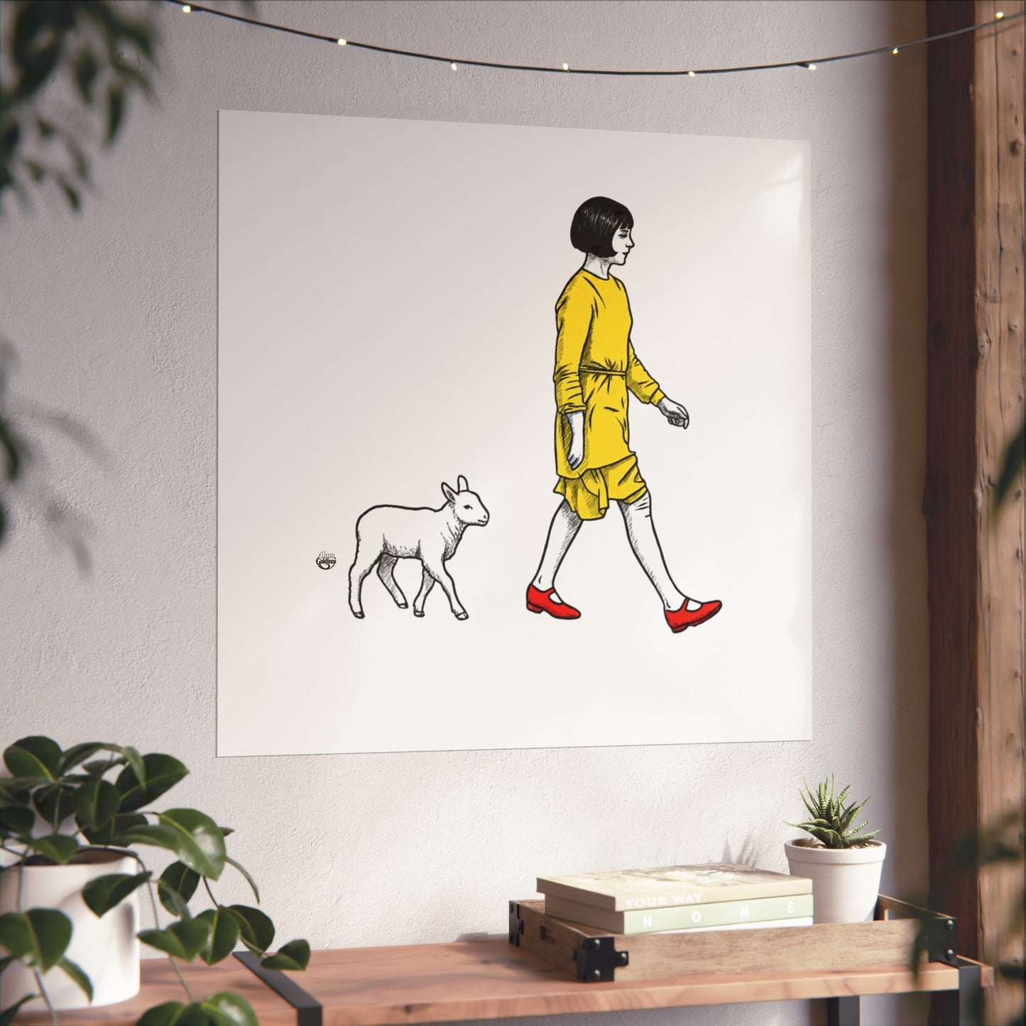 Violet and the lamb Fine Art Posters