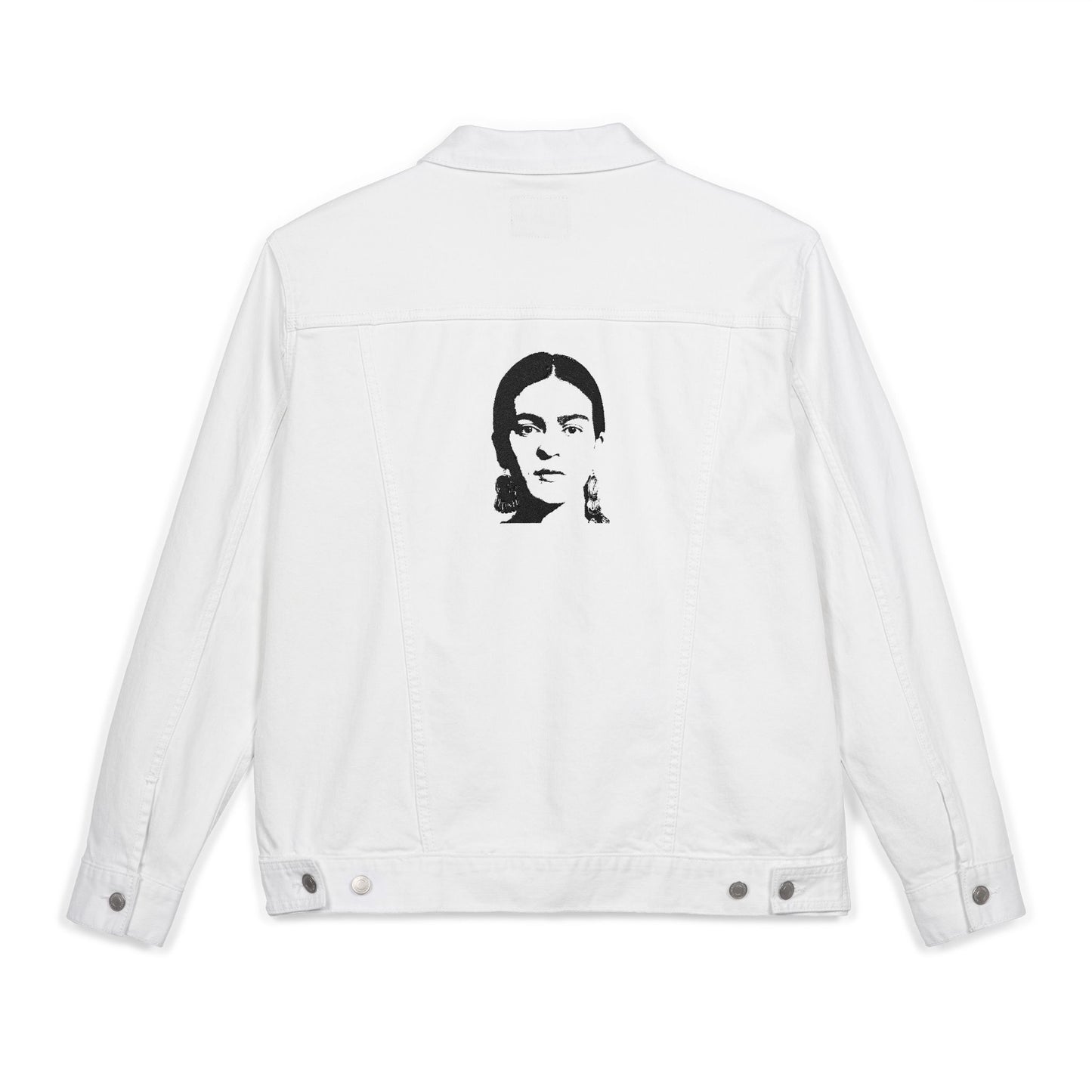 Frida Kahlo Unisex Embroidered Denim Jacket, Trendy Casual Wear, Gift Idea for Fashion Lovers, Customizable Outerwear, Perfect for Everyday Wear