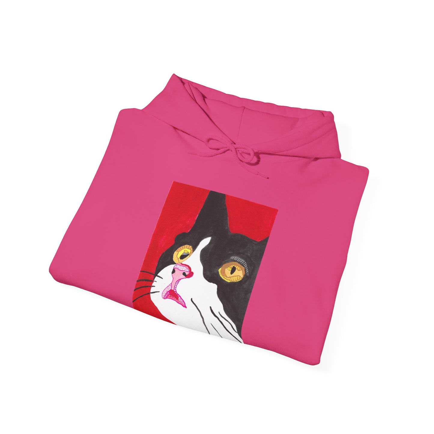 Cat Lover's Unisex Heavy Blend Hoodie - Artistic Cat Design